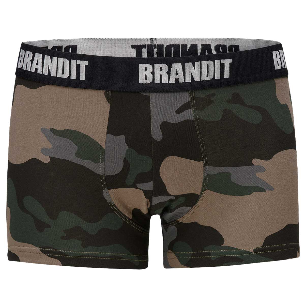 Boxerky Brandit Boxershorts Logo 2 páry - Dark Camo/Woodland