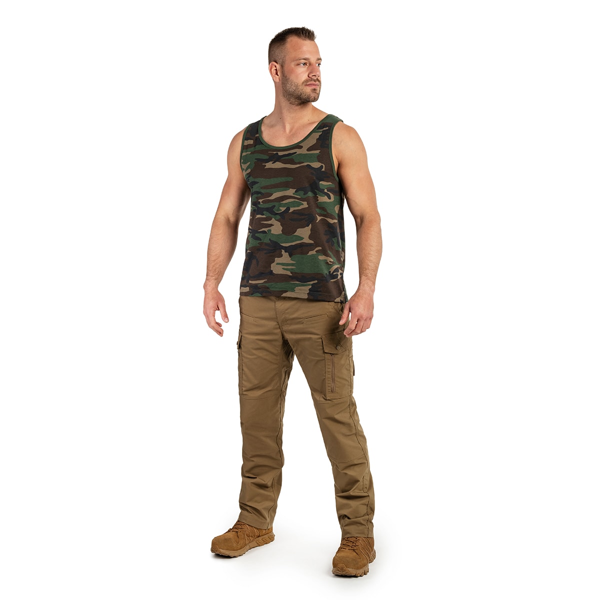 Tričko Tank Top Brandit - Woodland