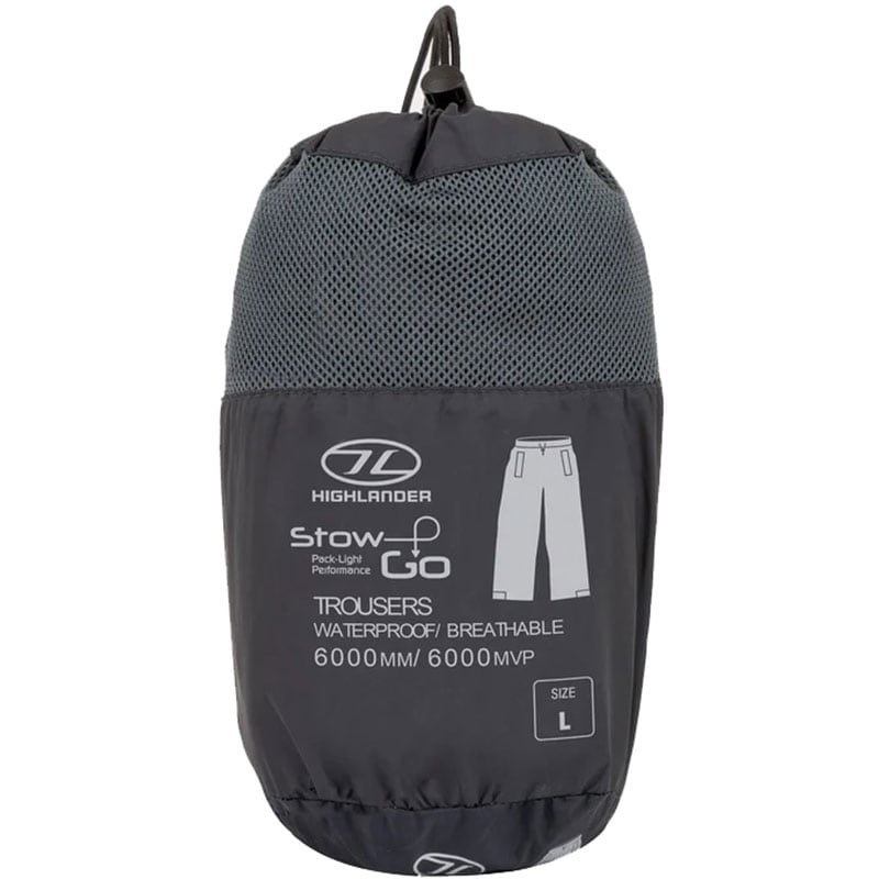 Kalhoty Highlander Outdoor Stow & Go Waterproof Trousers – Charcoal