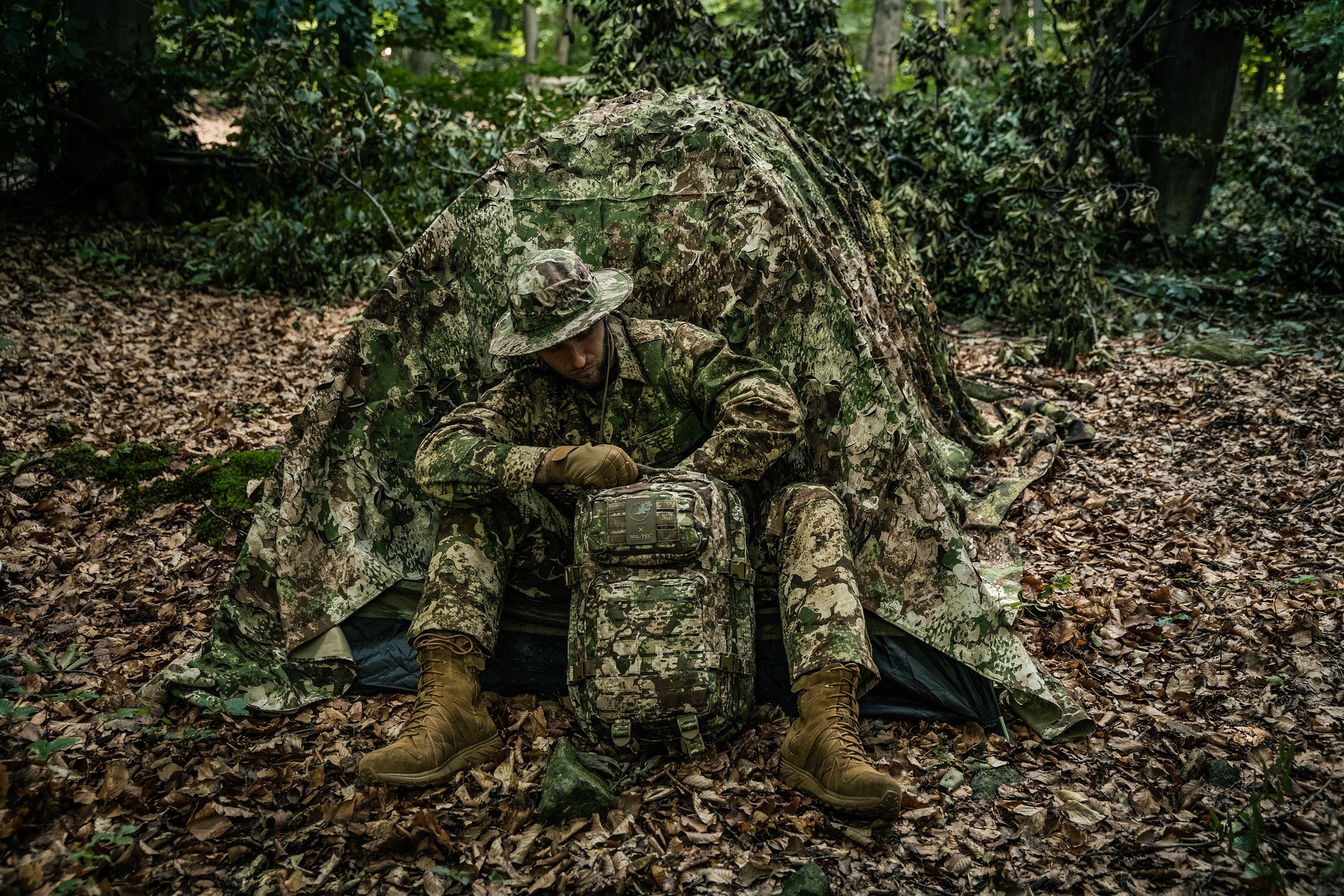 Maskovací síť Mil-Tec Laser Cut 1,5 x 3 m - Phantomleaf WASP I Z2
