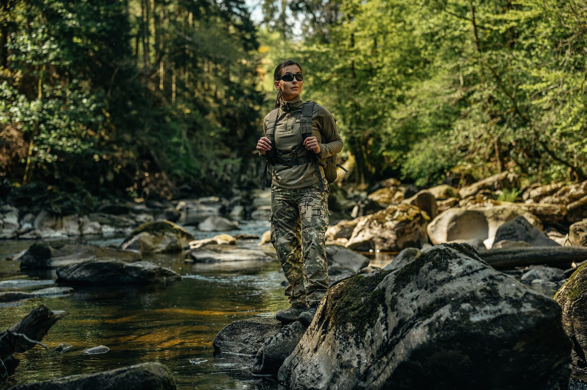 Kalhoty Highlander Forces Elite Rip-Stop Combat Trousers – Arid MC Camo