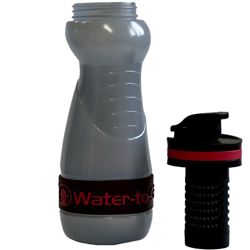 Láhev s filtrem Water-to-Go Sugarcane 550 ml - Henna Red