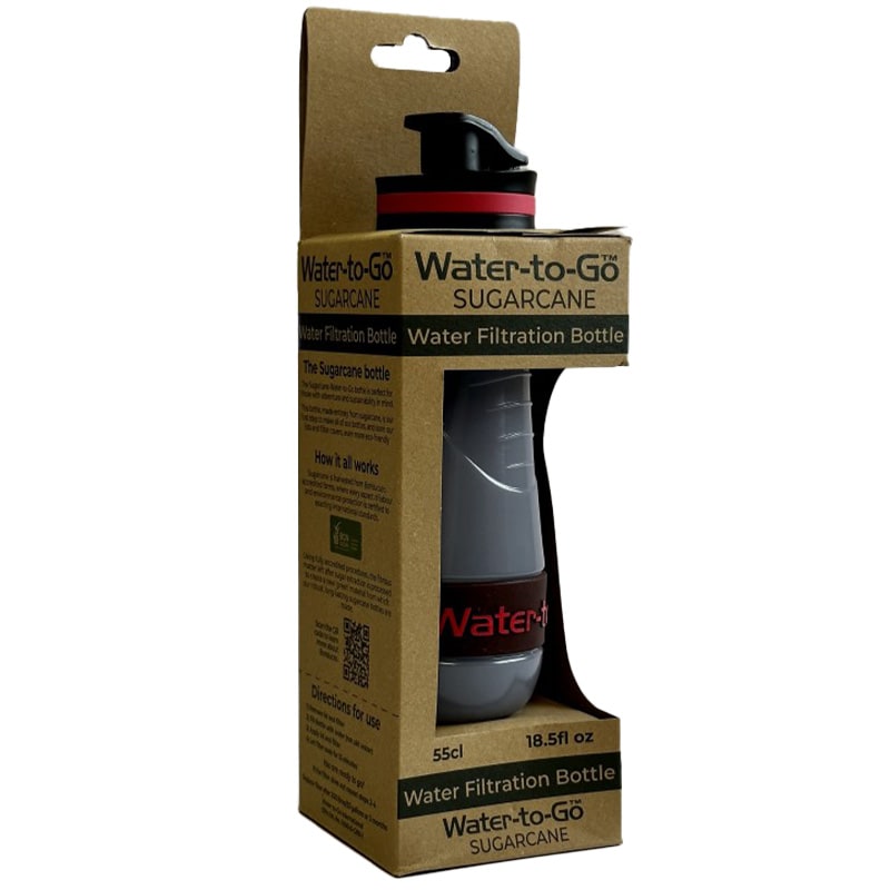 Láhev s filtrem Water-to-Go Sugarcane 550 ml - Henna Red