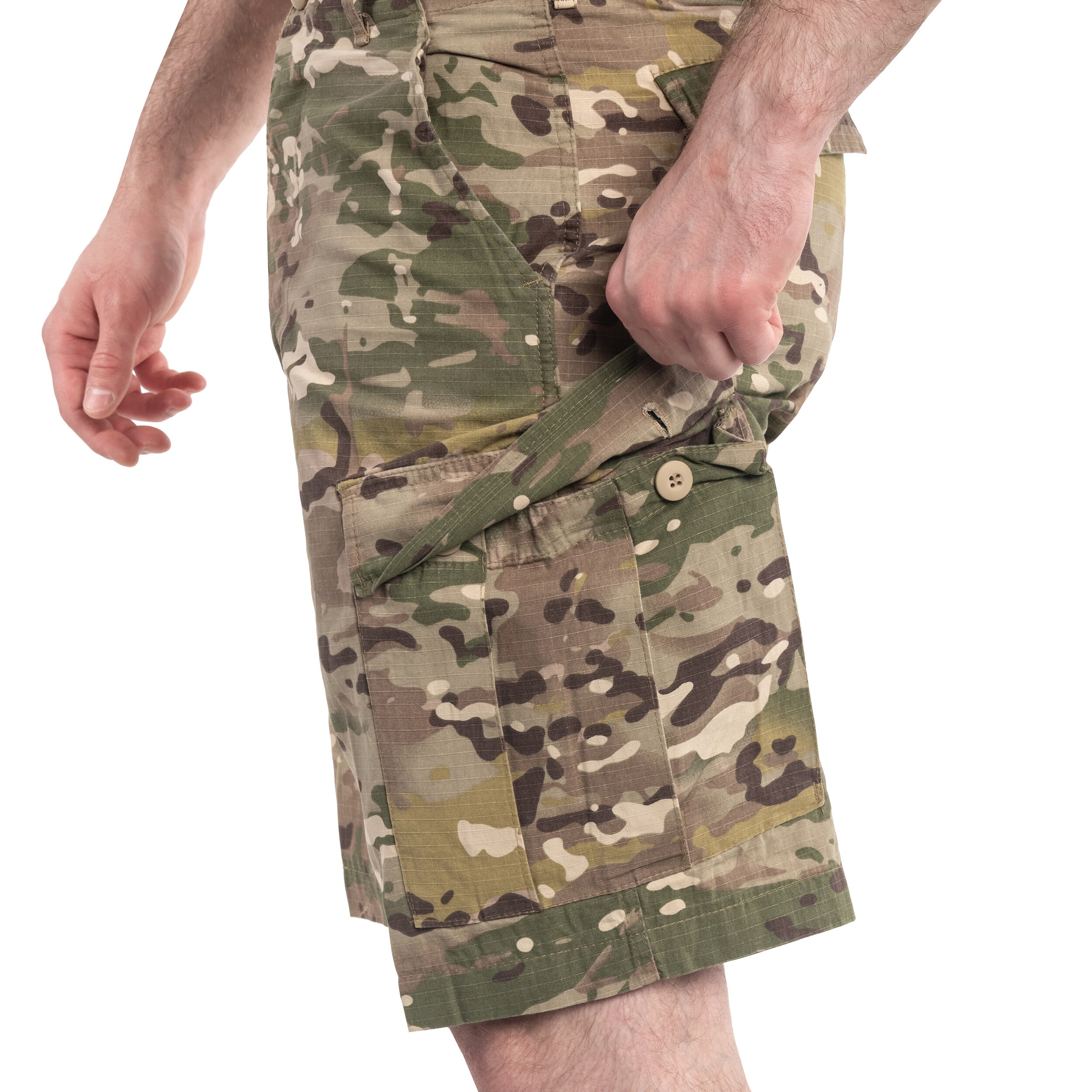 Kraťasy Brandit BDU Rip-Stop – Arid MC Camo