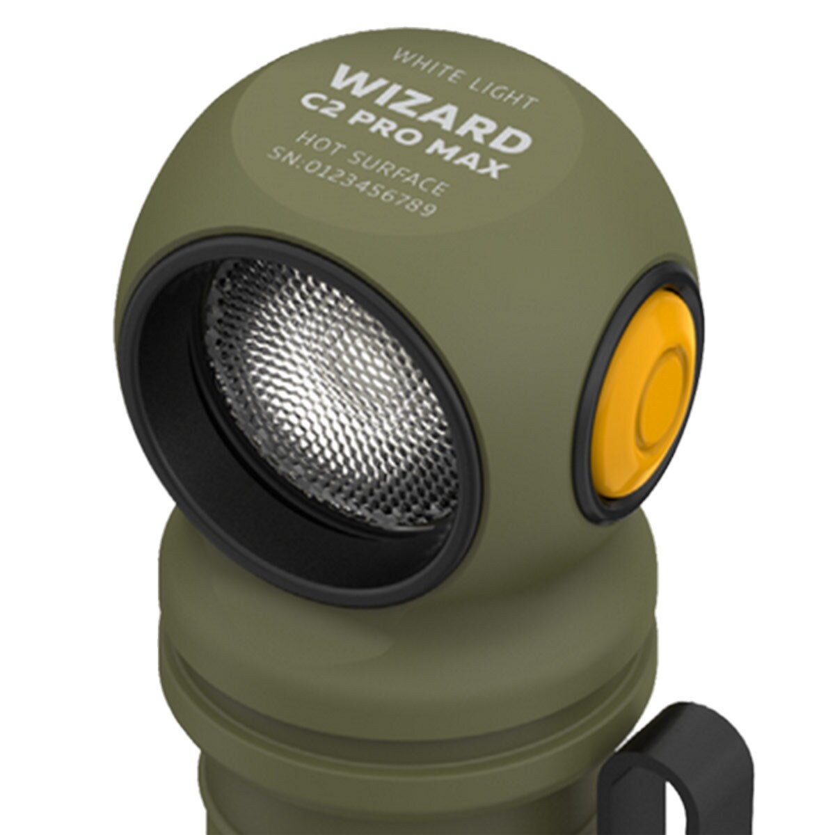 Svítilna čelová a úhlová Armytek Wizard C2 Pro Max Magnet USB White Olive - 4000 lumenů