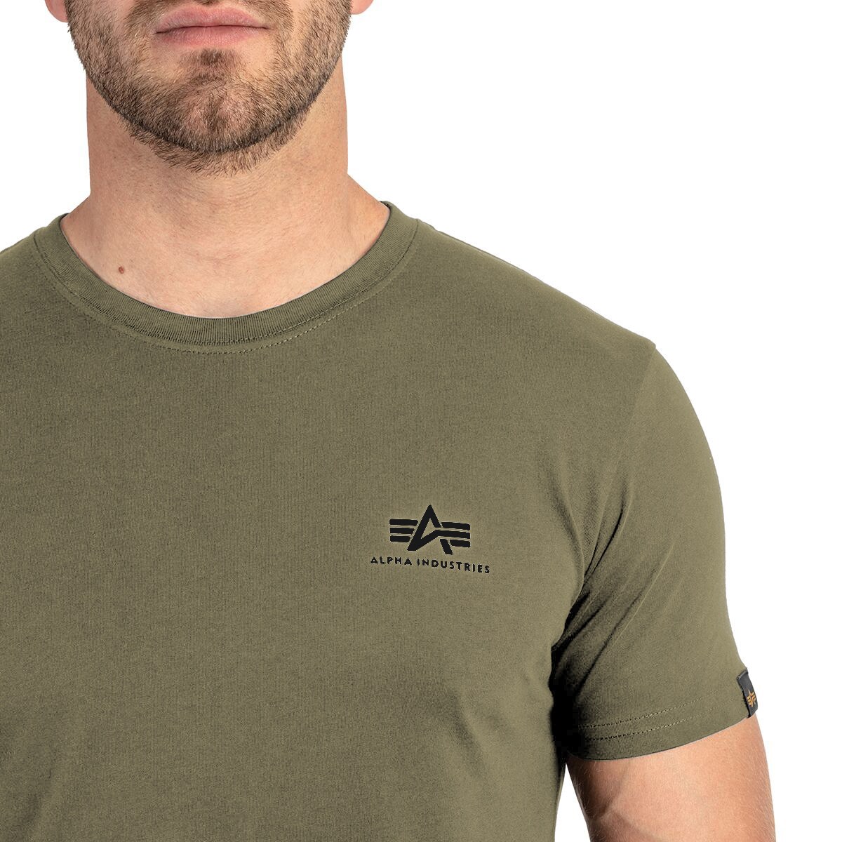 Tričko Alpha Industries Basic Small Logo - Olive