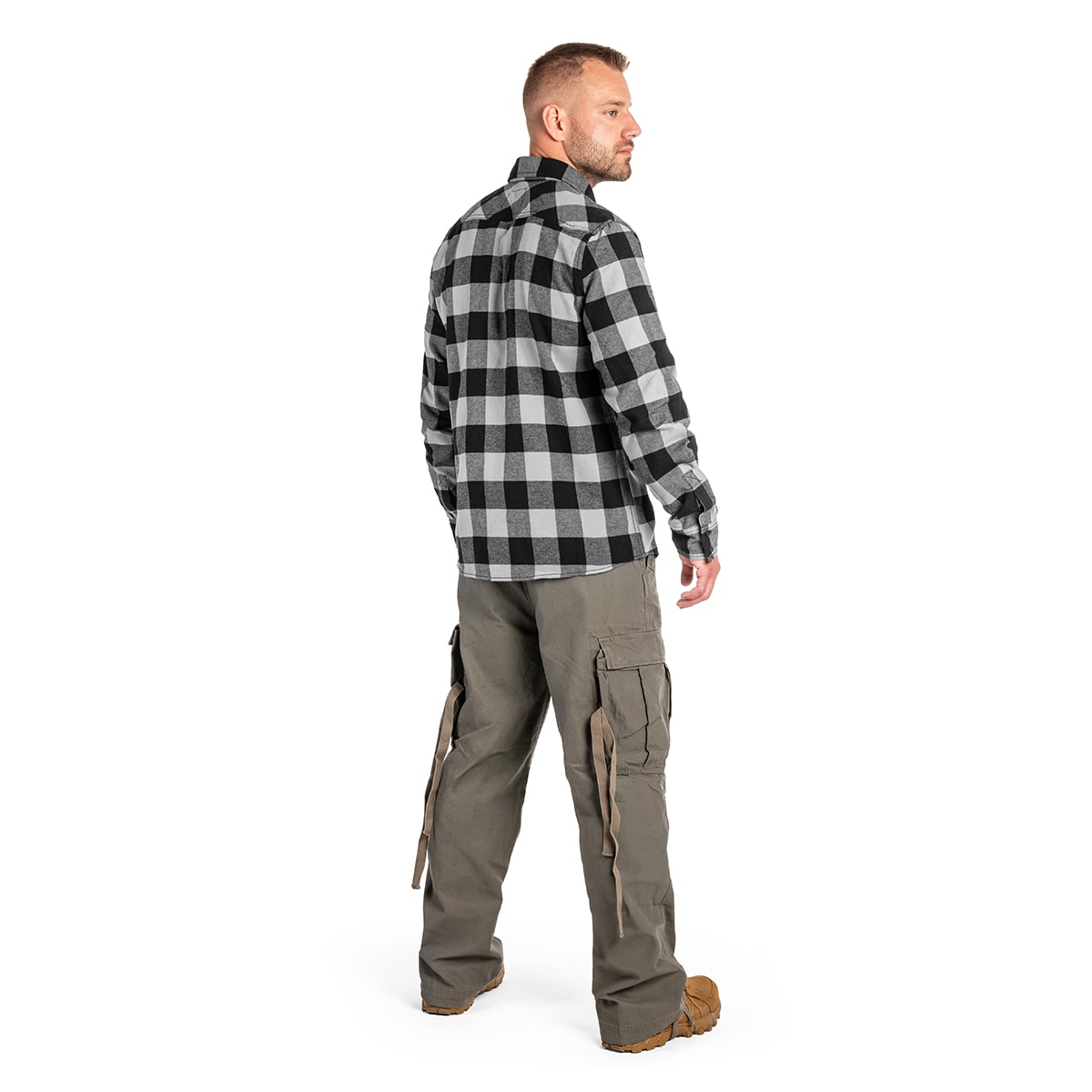Košile Brandit Check Shirt - Black/Charcoal