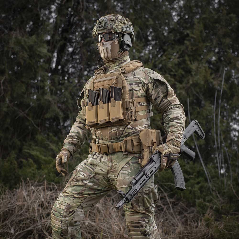 Taktická vesta typu Plate Carrier M-Tac Cuirass Fast QRS - Coyote - pro pláty Medium