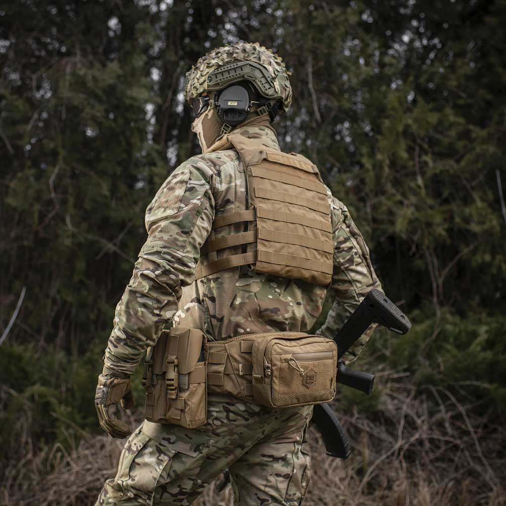 Taktická vesta typu Plate Carrier M-Tac Cuirass Fast QRS - Coyote - pro pláty Medium