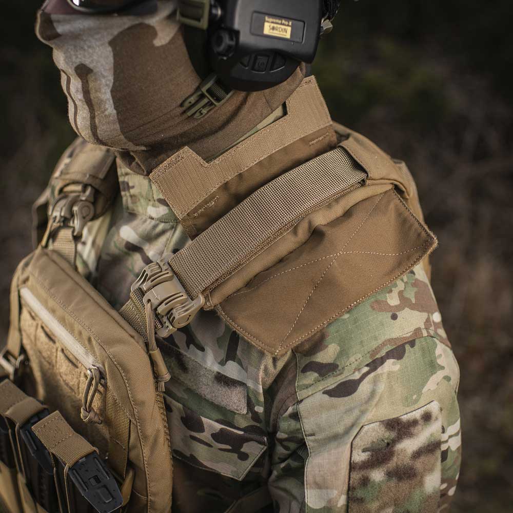Taktická vesta typu Plate Carrier M-Tac Cuirass Fast QRS - Coyote - pro pláty Medium