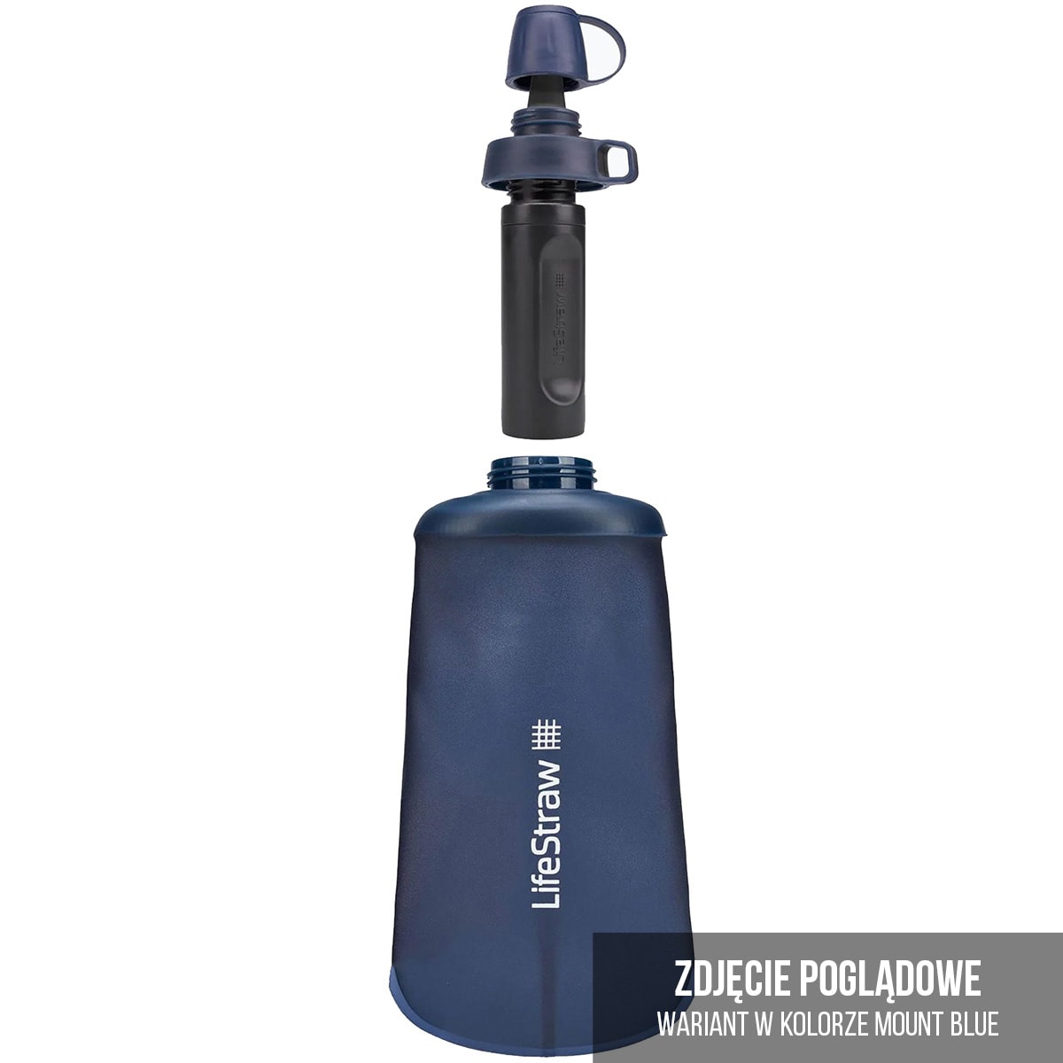 Skládací láhev s filtrem LifeStraw Peak Squeeze 650 ml - Dark Gray