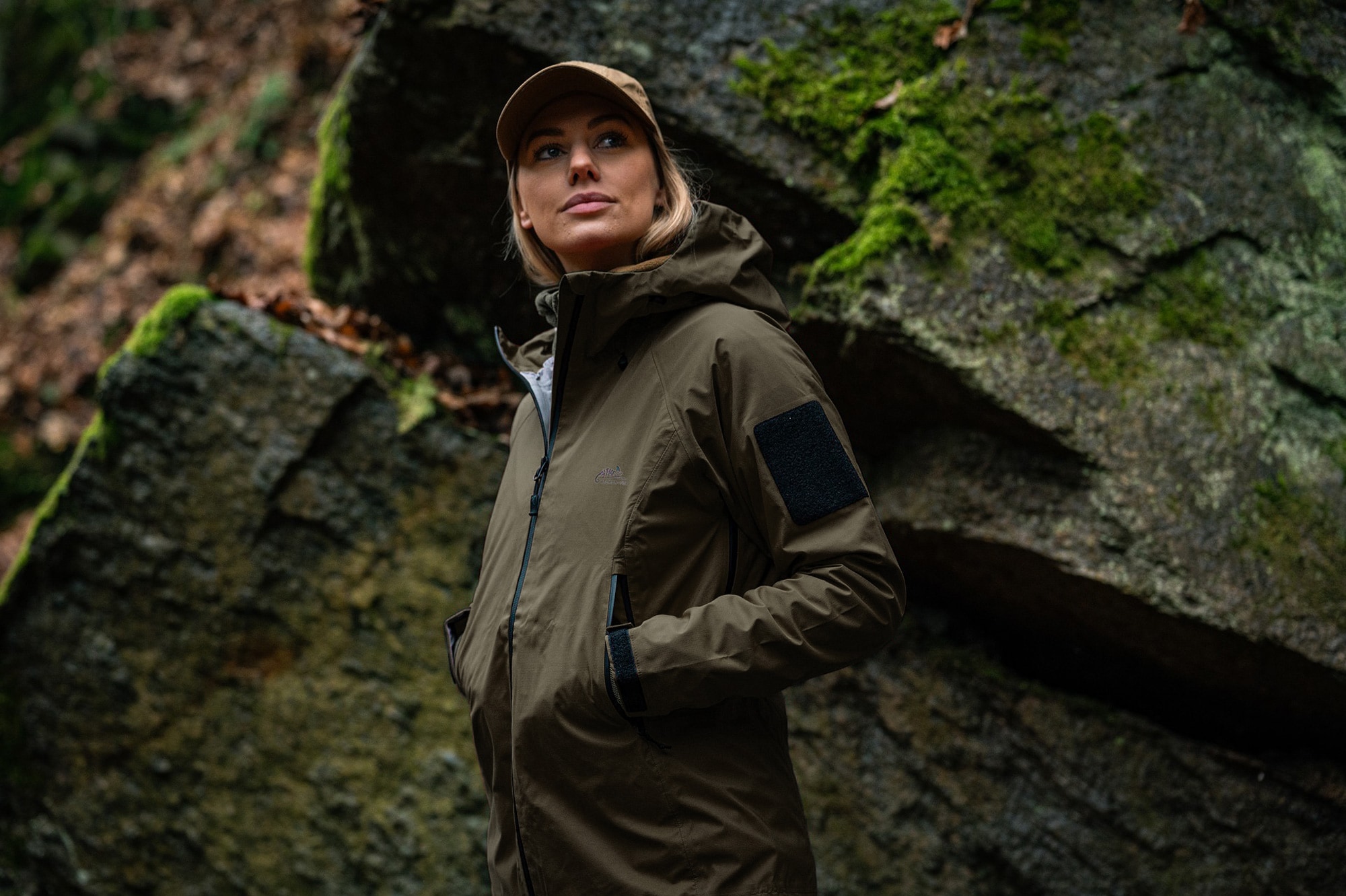 Dámská bunda Helikon-Tex Squall Hardshell - Taiga Green