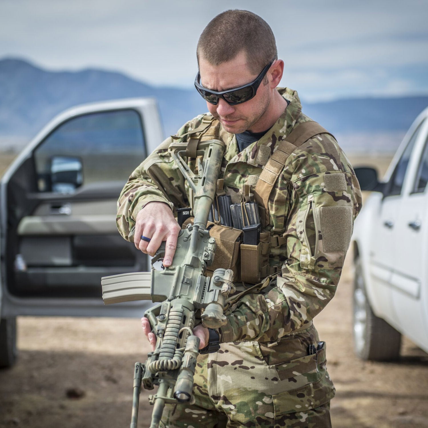 Taktická vesta typu Chest Rig Helikon-Tex Competition MultiGun - Olive Green