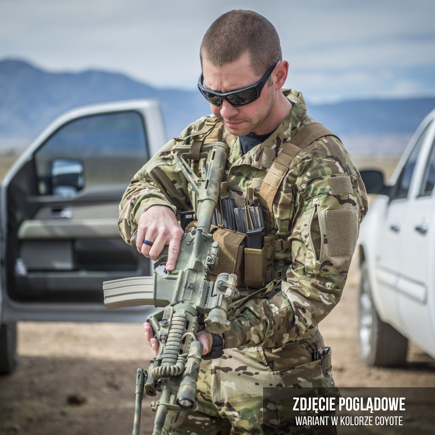 Taktická vesta typu Chest Rig Helikon-Tex Competition MultiGun - US Woodland