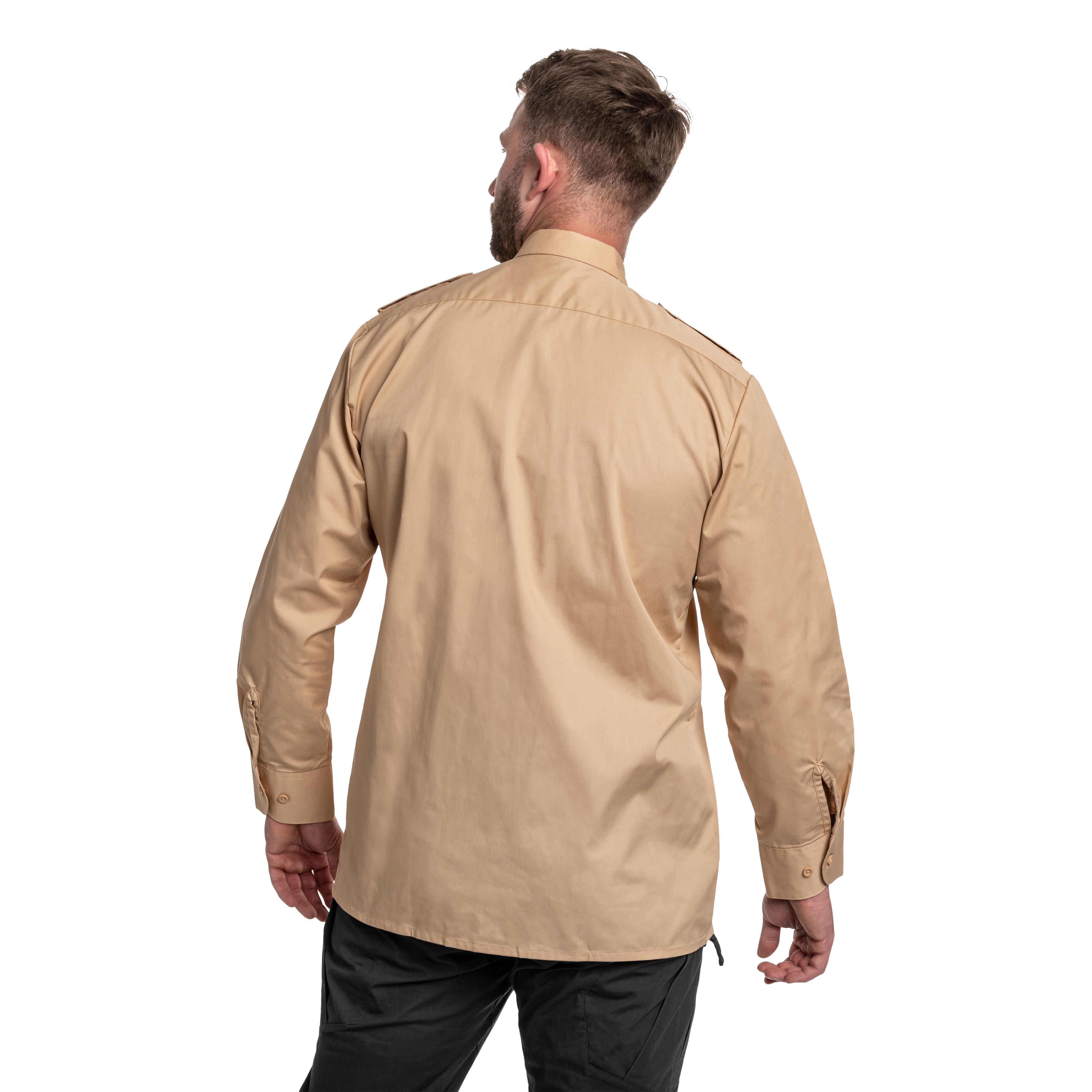 Košile Mil-Tec Service Long Sleeve Shirt - Khaki