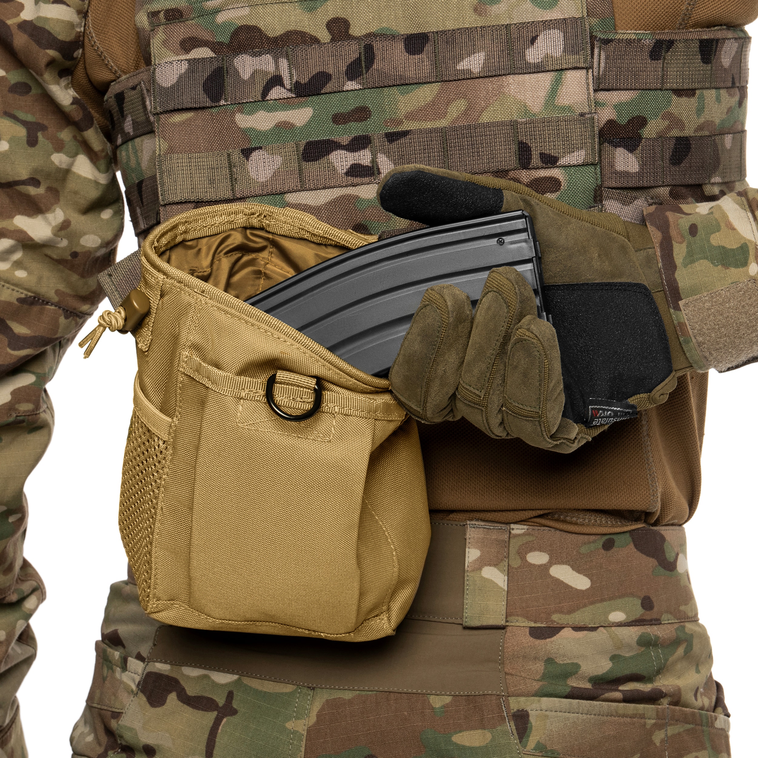 Otevřená odhazovací kapsa Mil-Tec MOLLE – Coyote