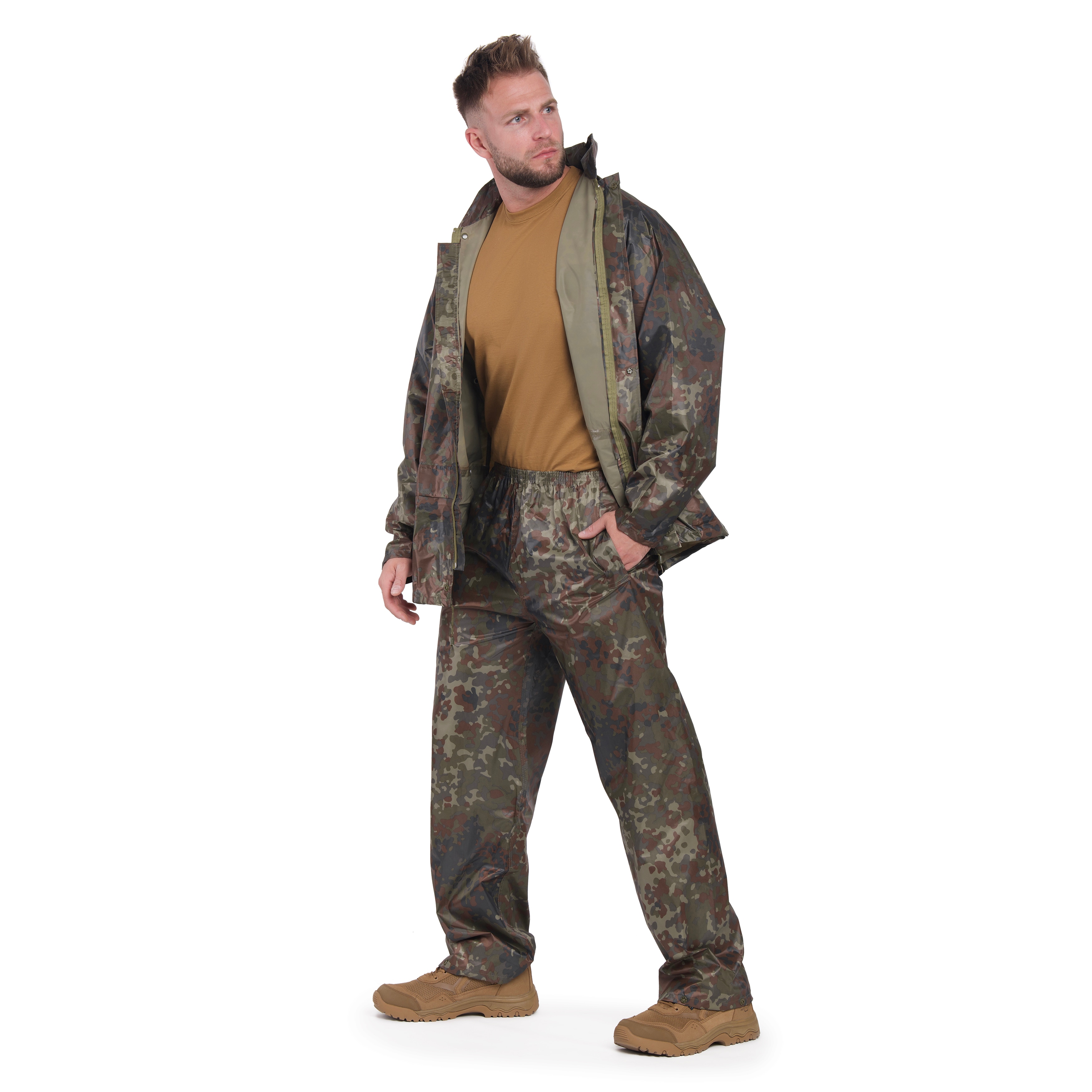 Nepromokavá souprava Mil-Tec bunda + kalhoty - Flecktarn