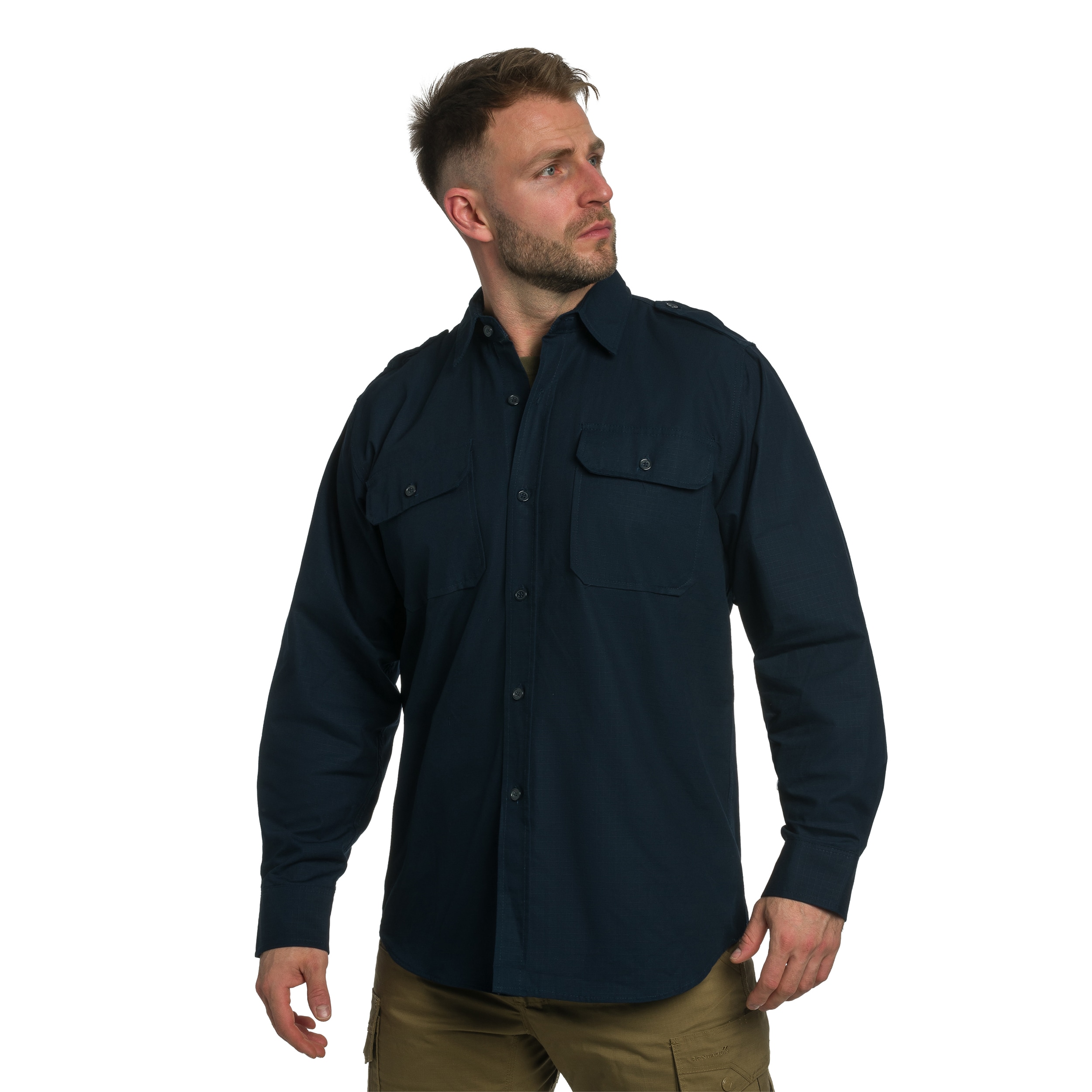 Taktická košile Mil-Tec Ripstop Long Sleeve - Dark Blue