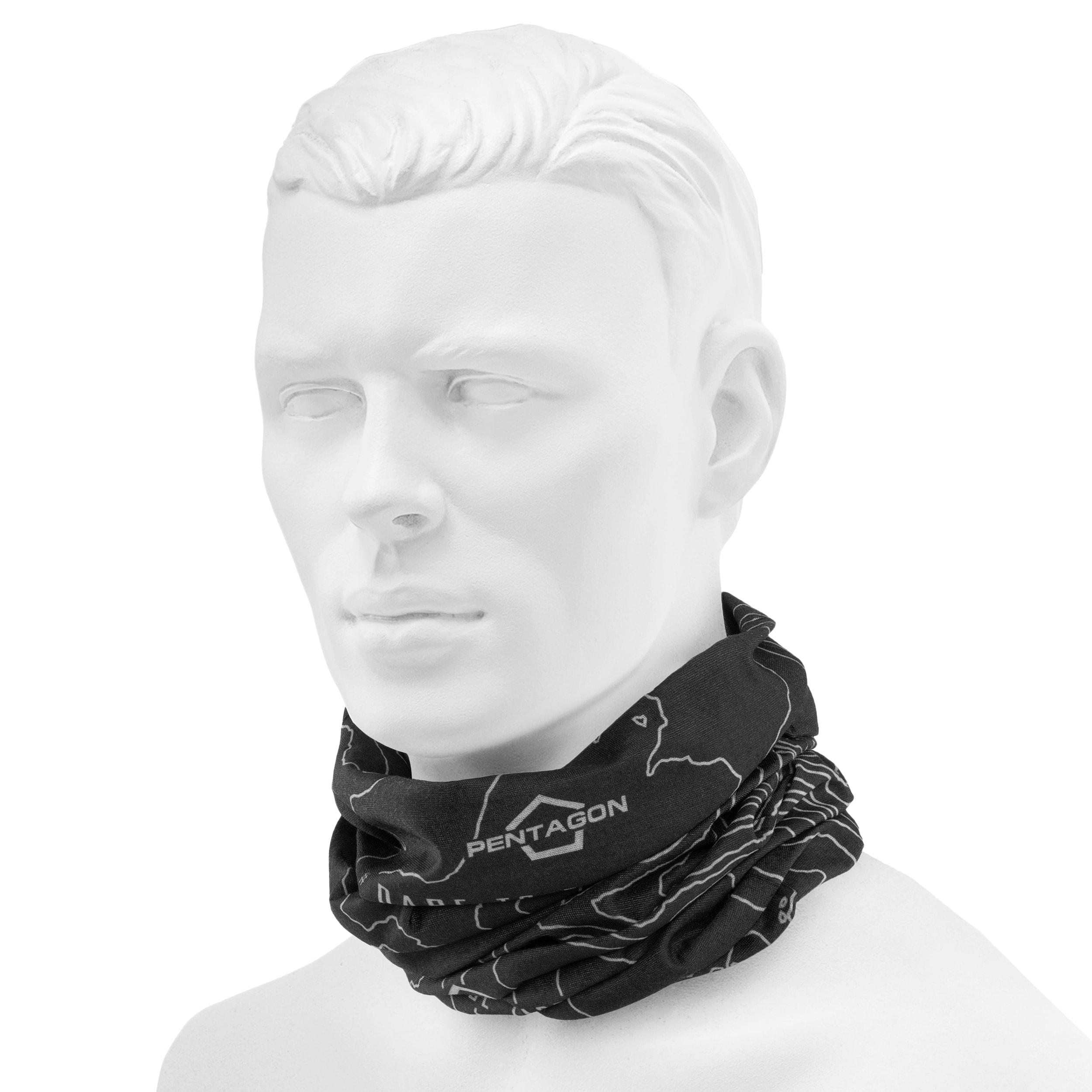 Ochranný šátek Pentagon Skiron Topographic Map Black