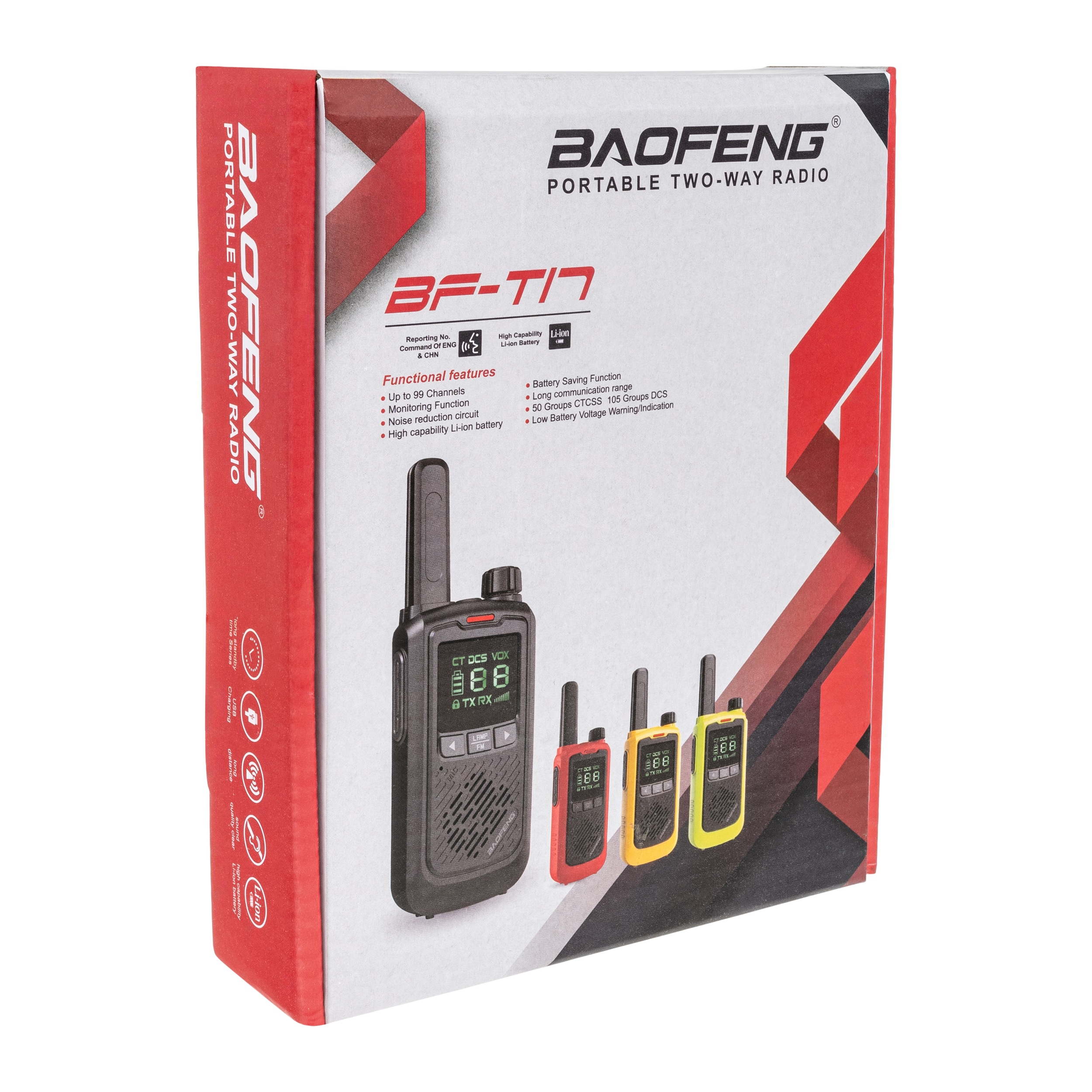 Vysílačka Baofeng BF-T17 žlutá - 2 ks