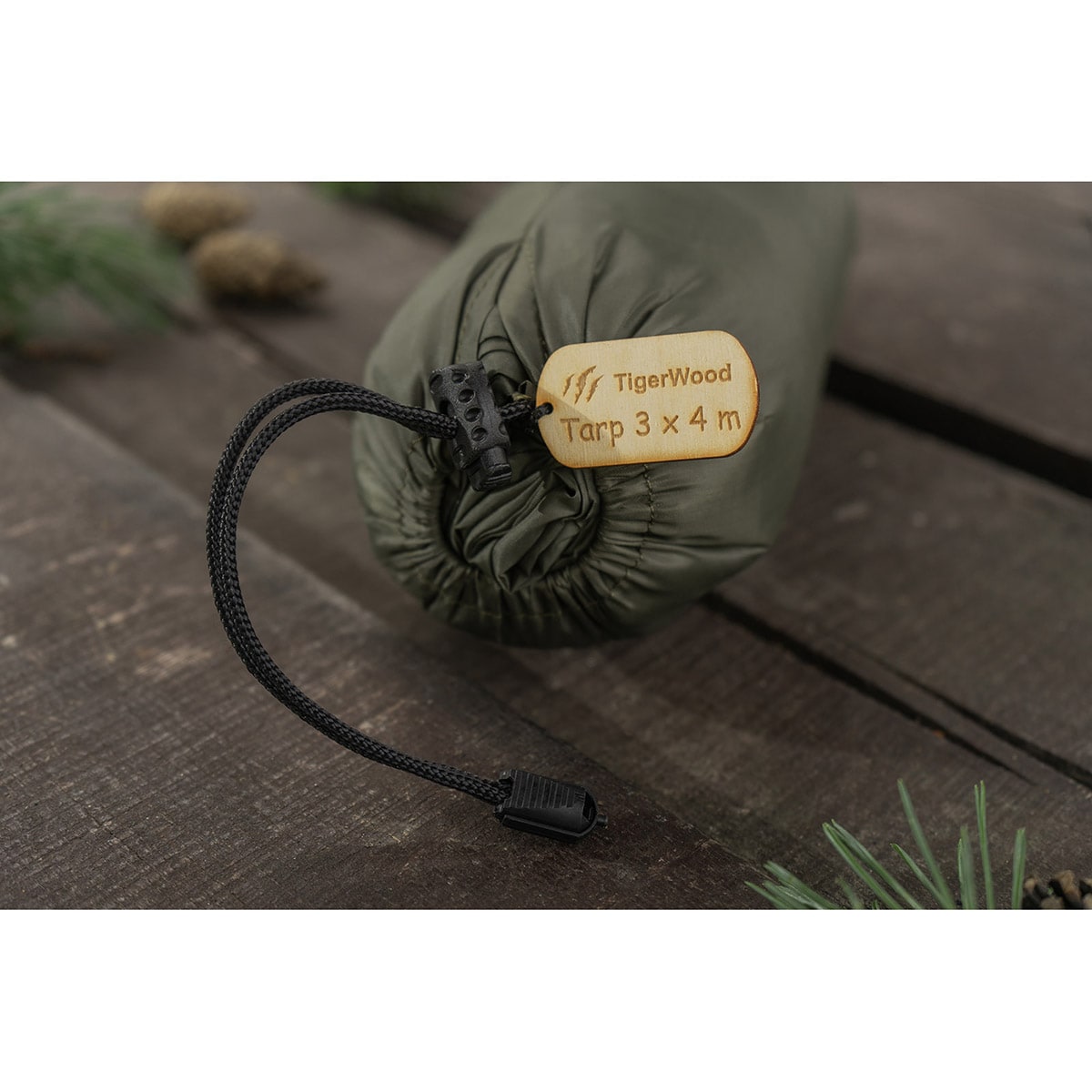 Bivakovací plachta TigerWood Termo Tarp 3 × 4 m – Olive