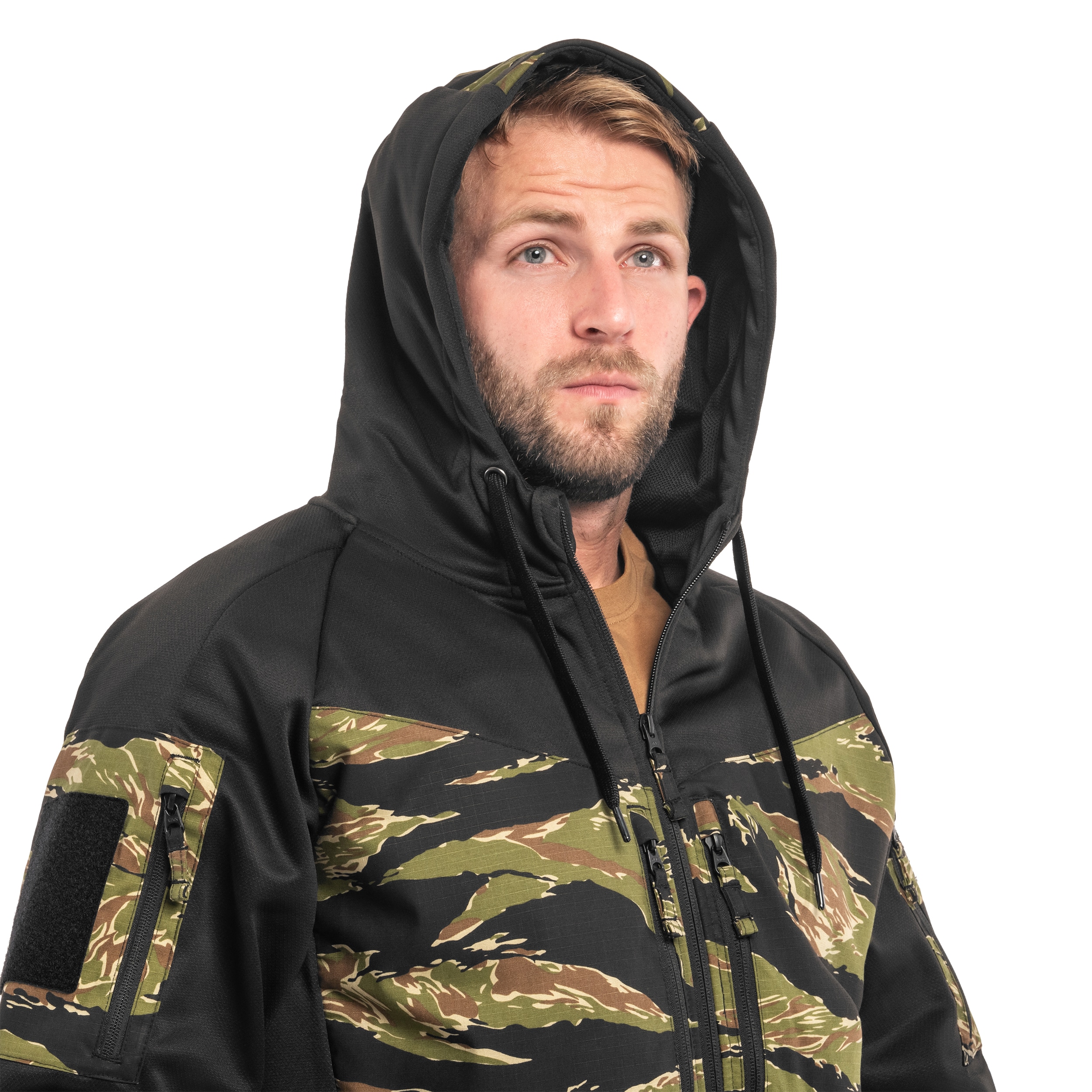 Mikina Helikon-Tex Rogue Hoodie - Black/Tiger Stripe