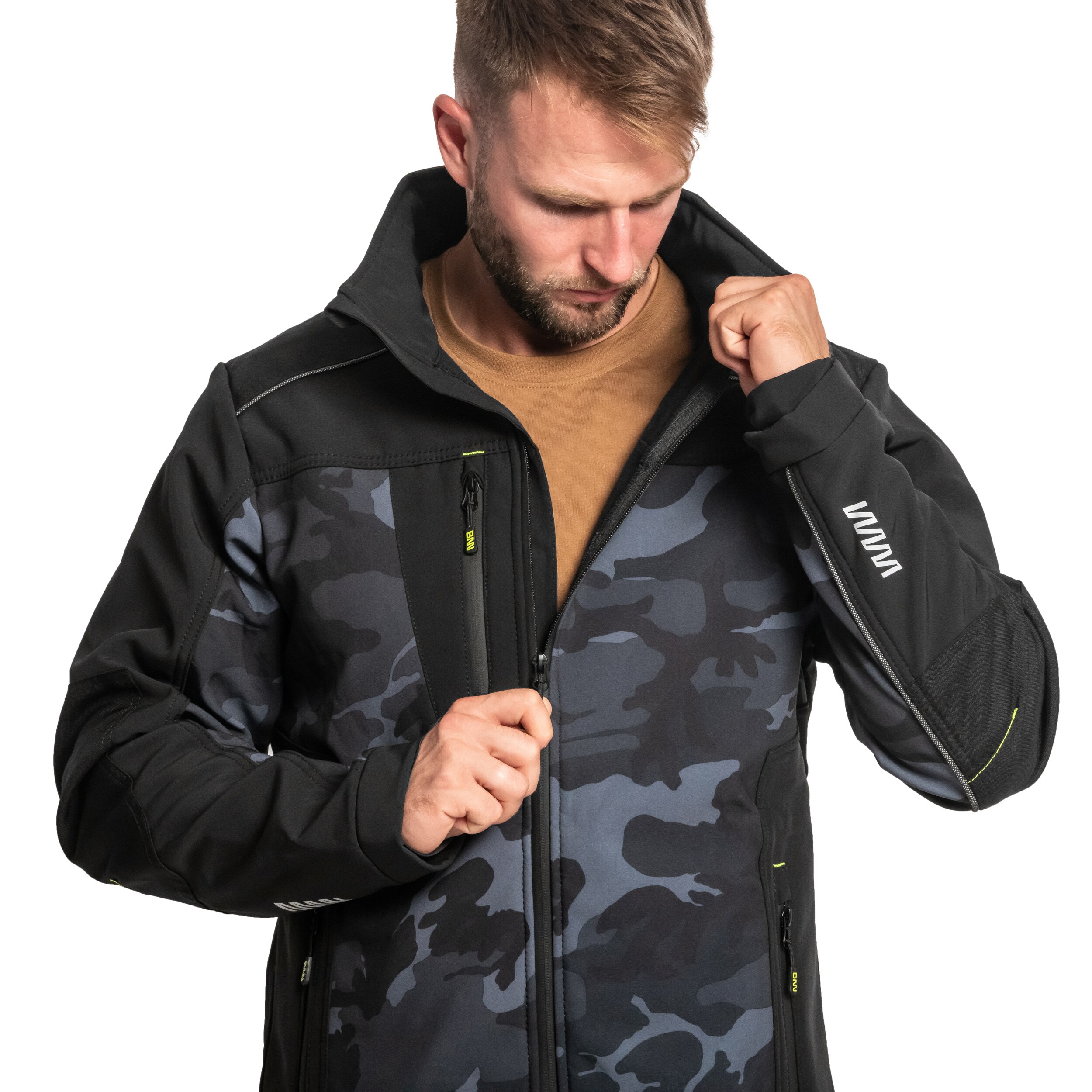 Bunda Bennon Camos Softshell - Black/Grey