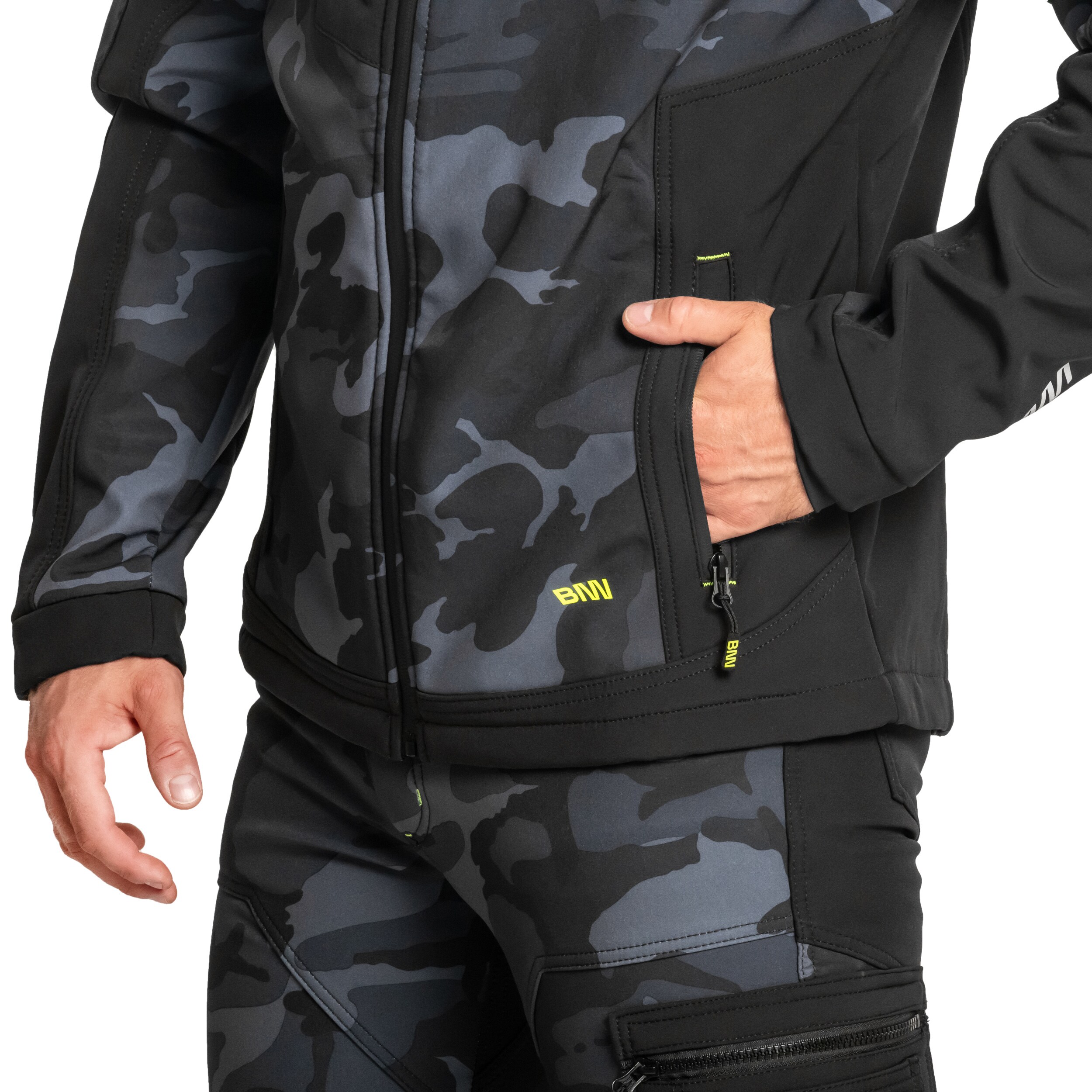 Bunda Bennon Camos Softshell - Black/Grey