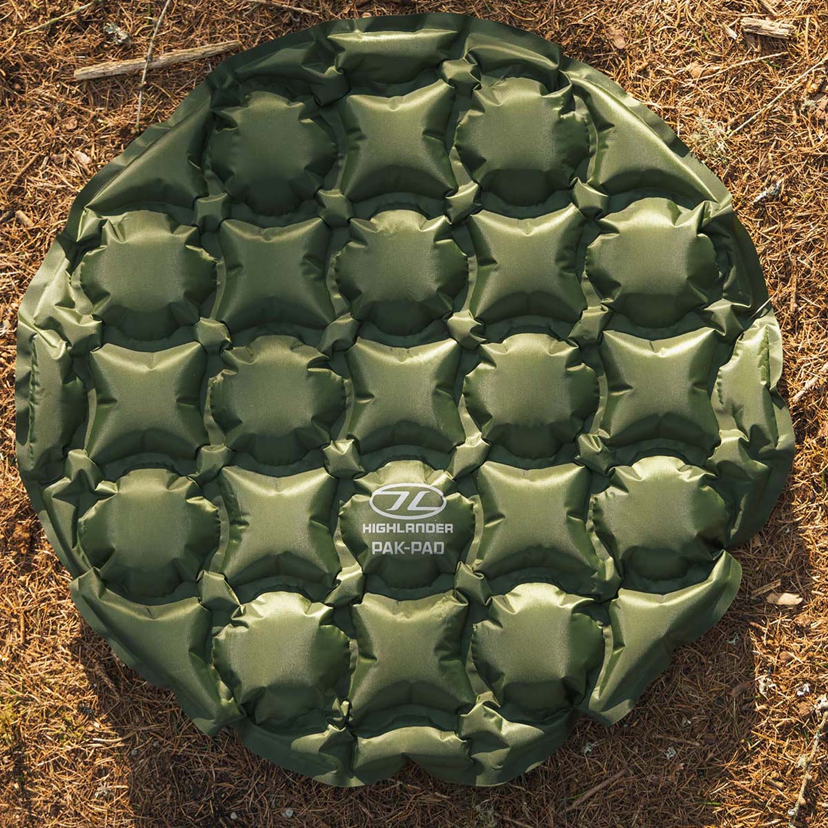 Nafukovací sedací podložka Highlander Outdoor Pak-Pad – olivová