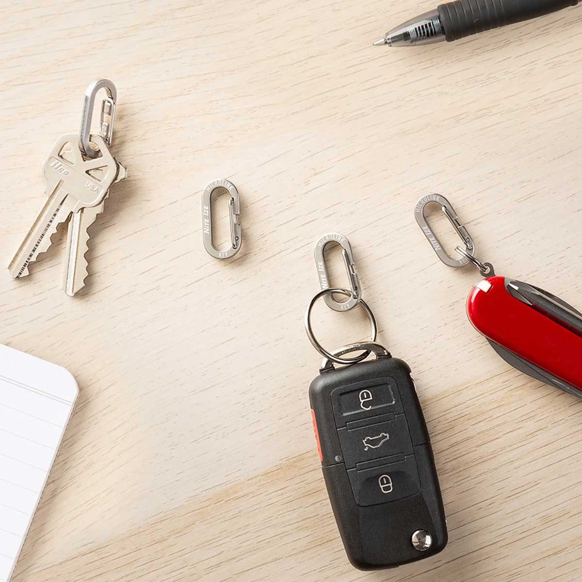 Karabina Nite Ize MicroLink - 4 ks - Steel