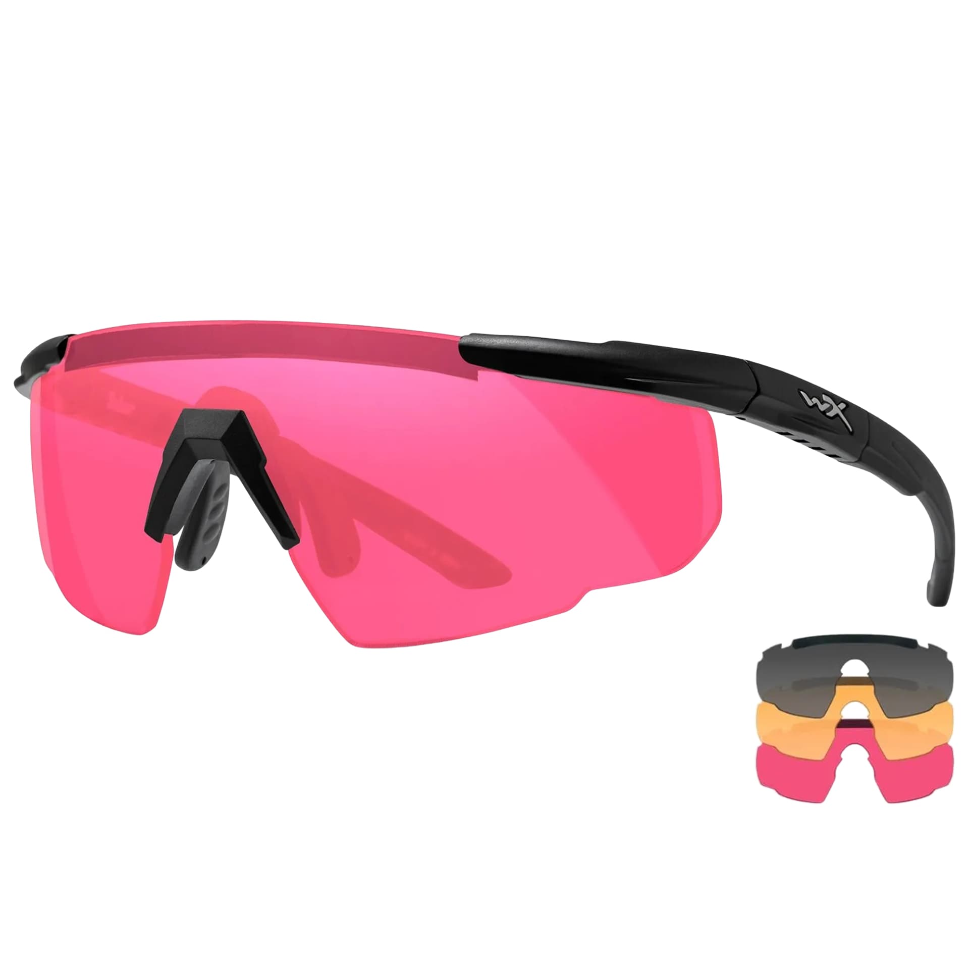 Taktické brýle Wiley X Saber Advanced Set 3in1 – Smoke / Rust / Vermillion / Matte Black