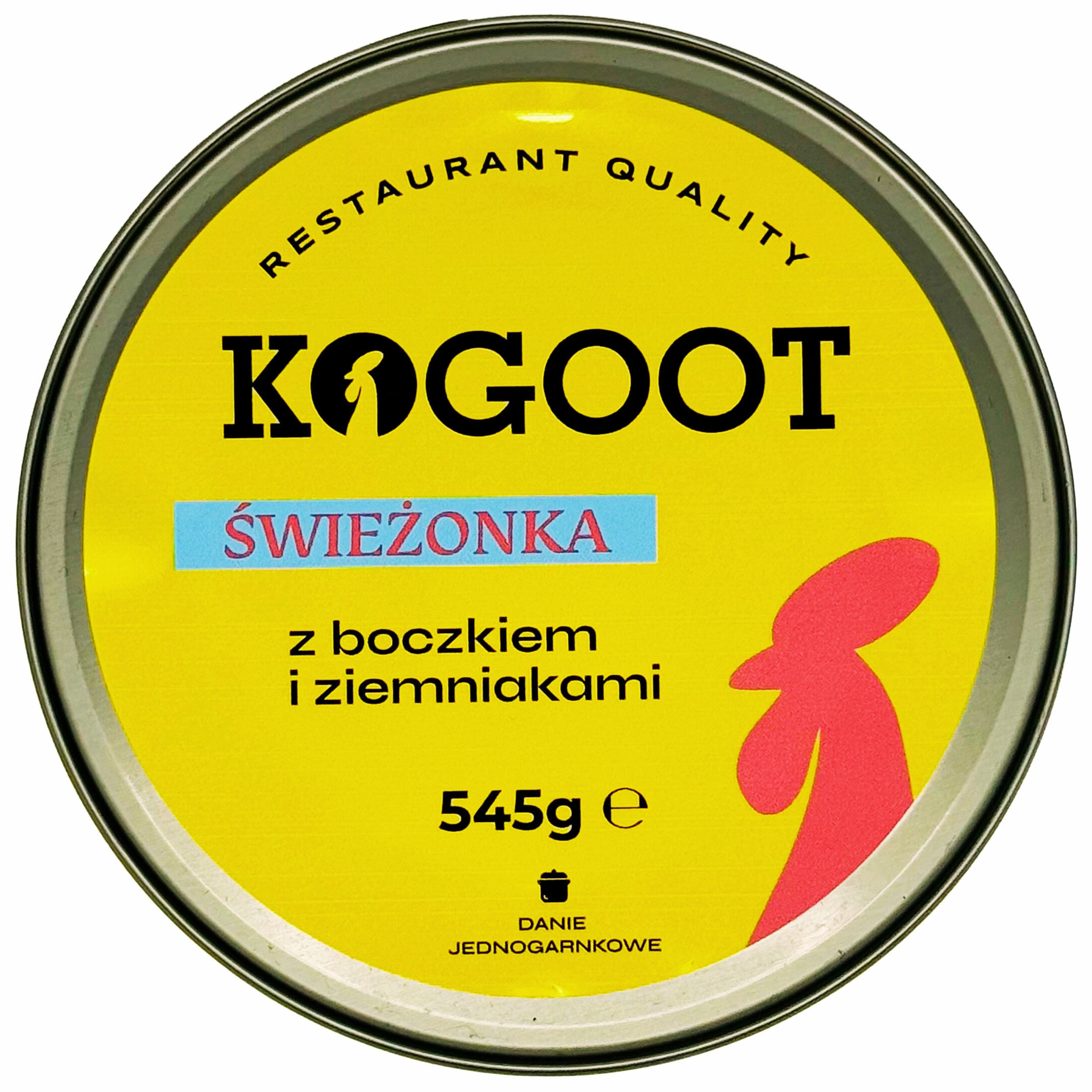 Konzervované potraviny Kogoot – Čerstvé maso s bramborami a slaninou 545 g