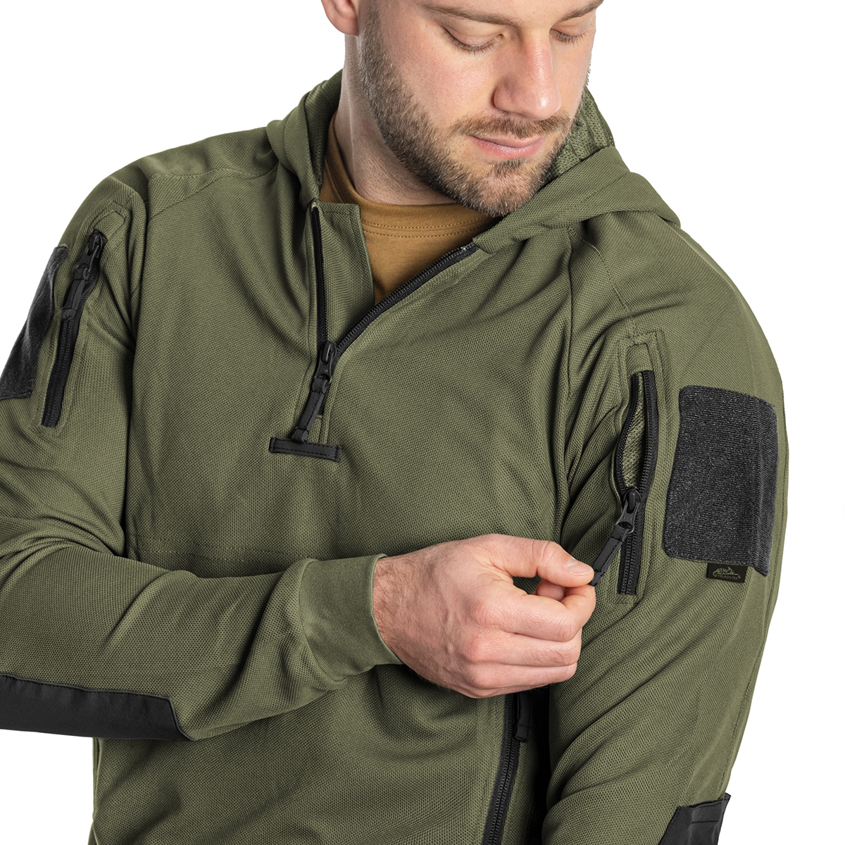 Mikina Helikon-Tex Range Hoodie TopCool - Olive Green/Black