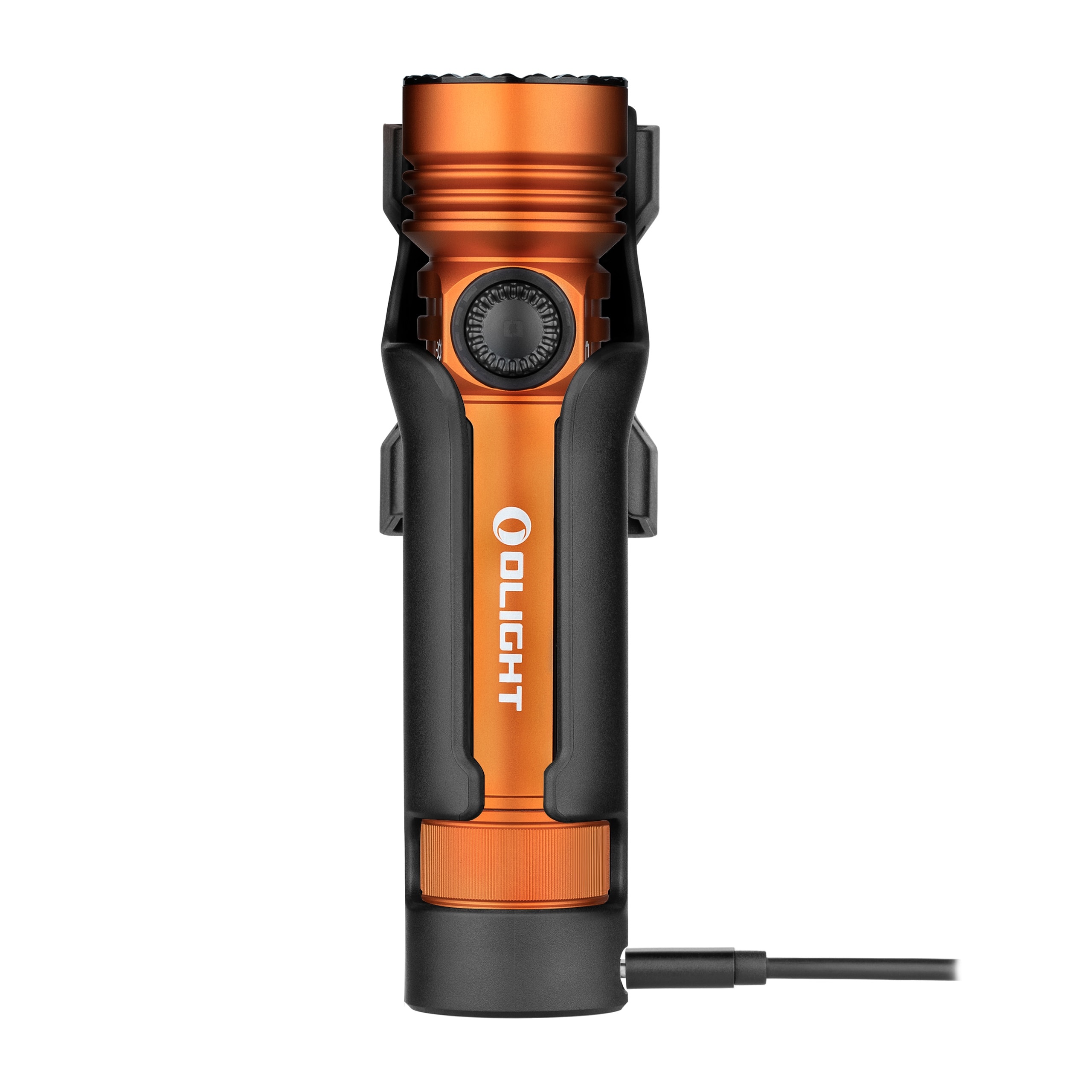 Taktická a pátrací svítilna Olight Seeker 4 Pro Cool White Orange - 4600 lumenů