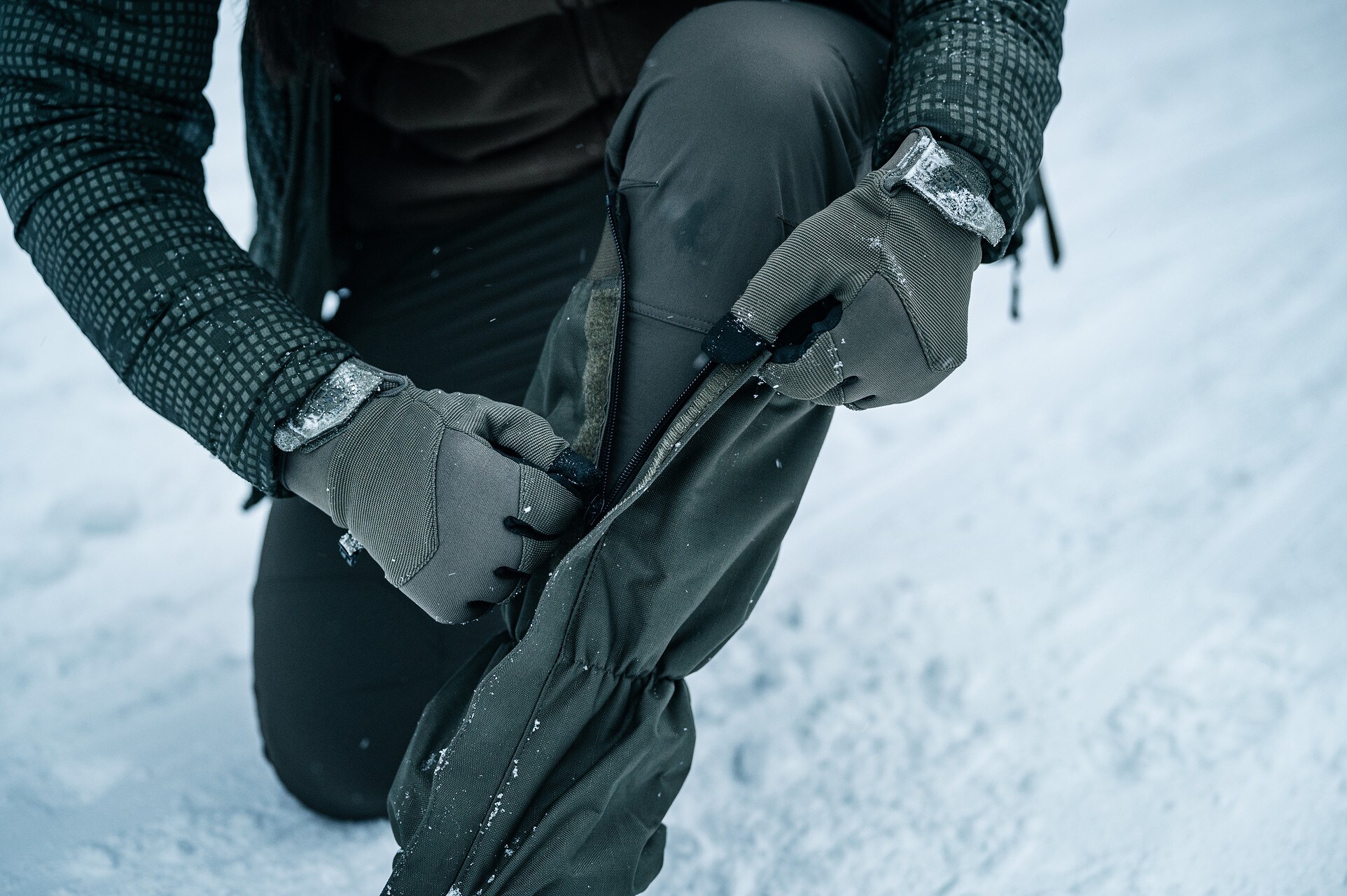 Rukavice Helikon-Tex Impact Duty Winter Mk2 - Olive Green/Black