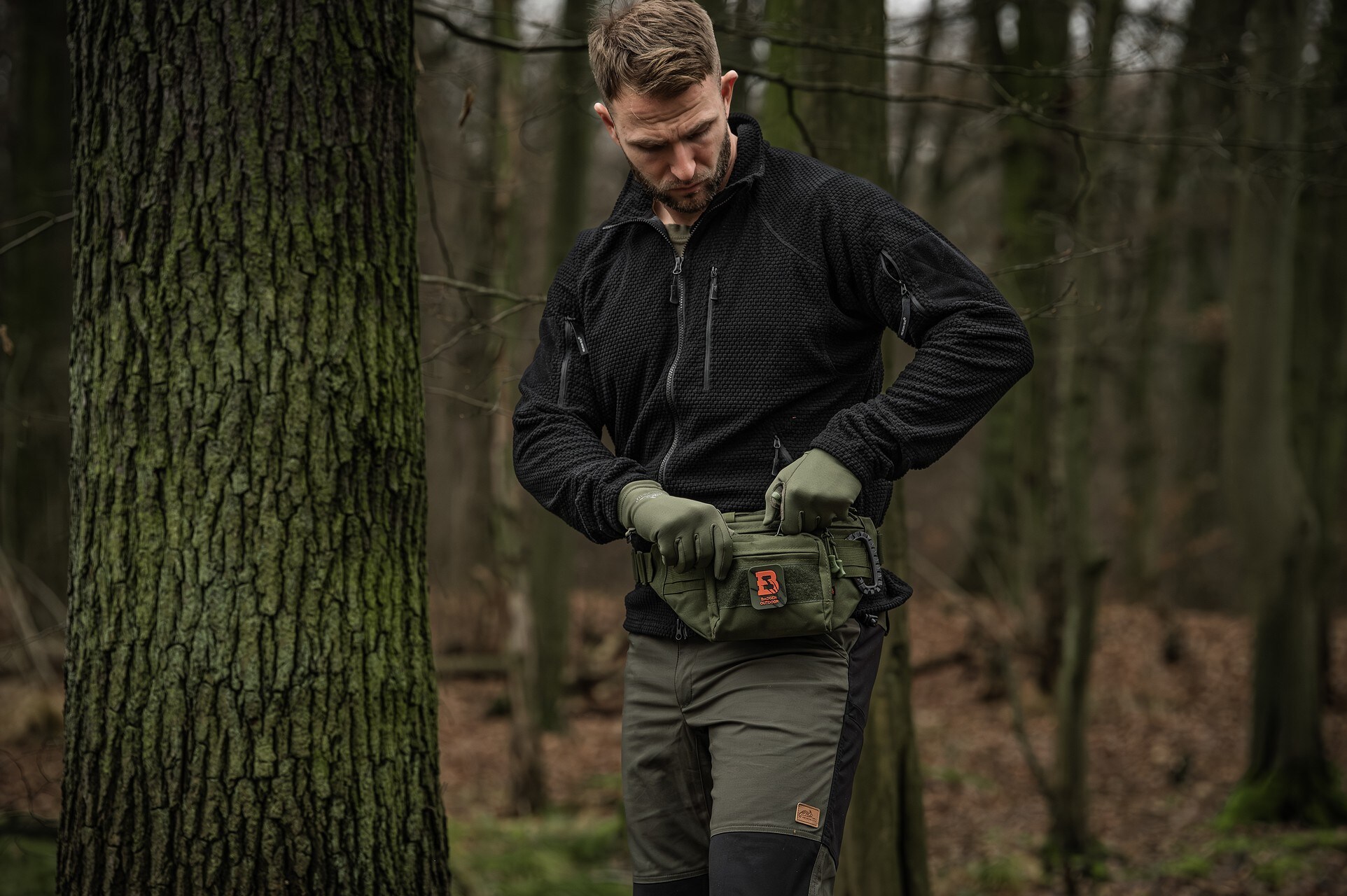 Rukavice Helikon-Tex Tracker Outback Gloves - Olive Green