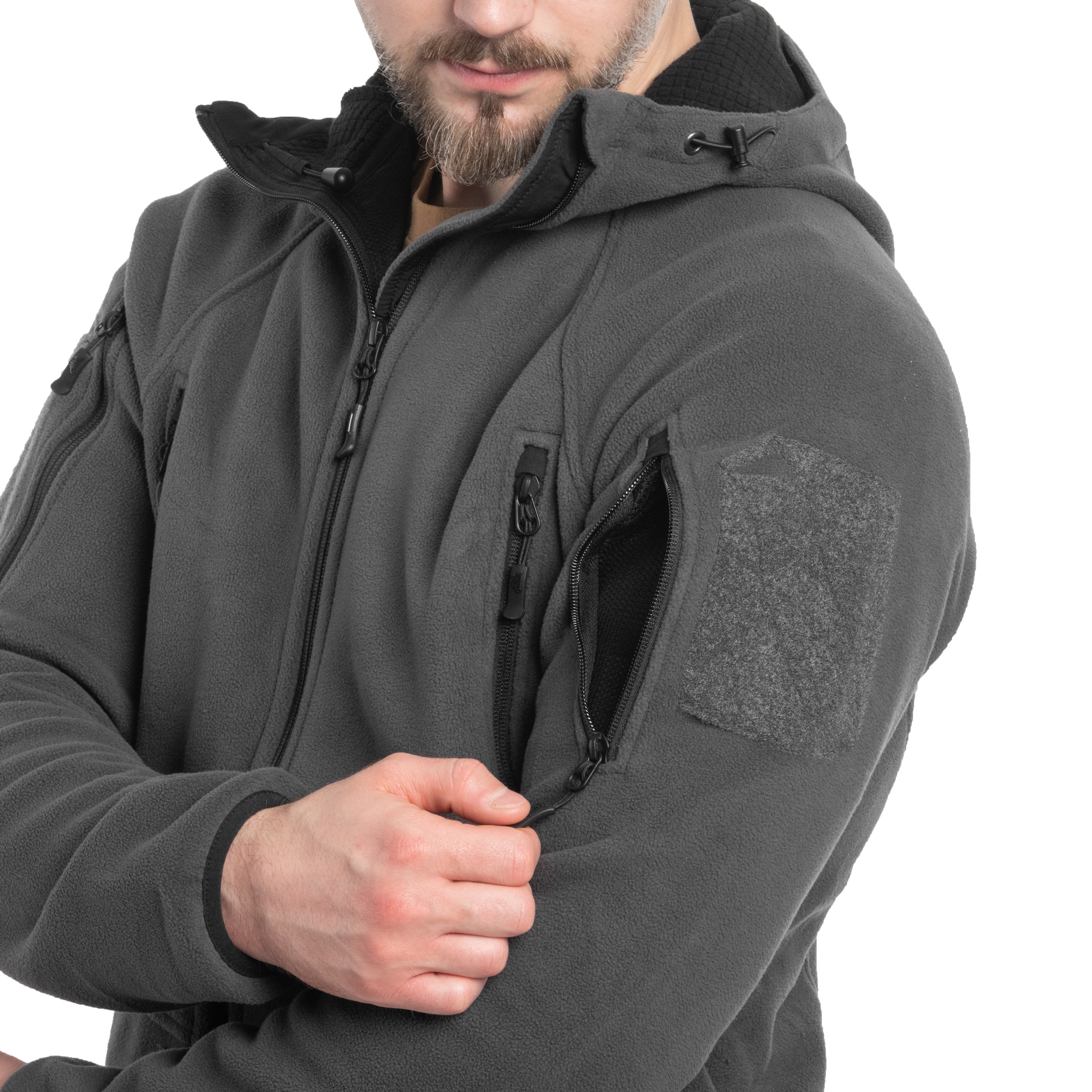 Fleesová mikina Helikon-Tex Patriot Mk2 Hybrid Fleece – Shadow Grey/Black