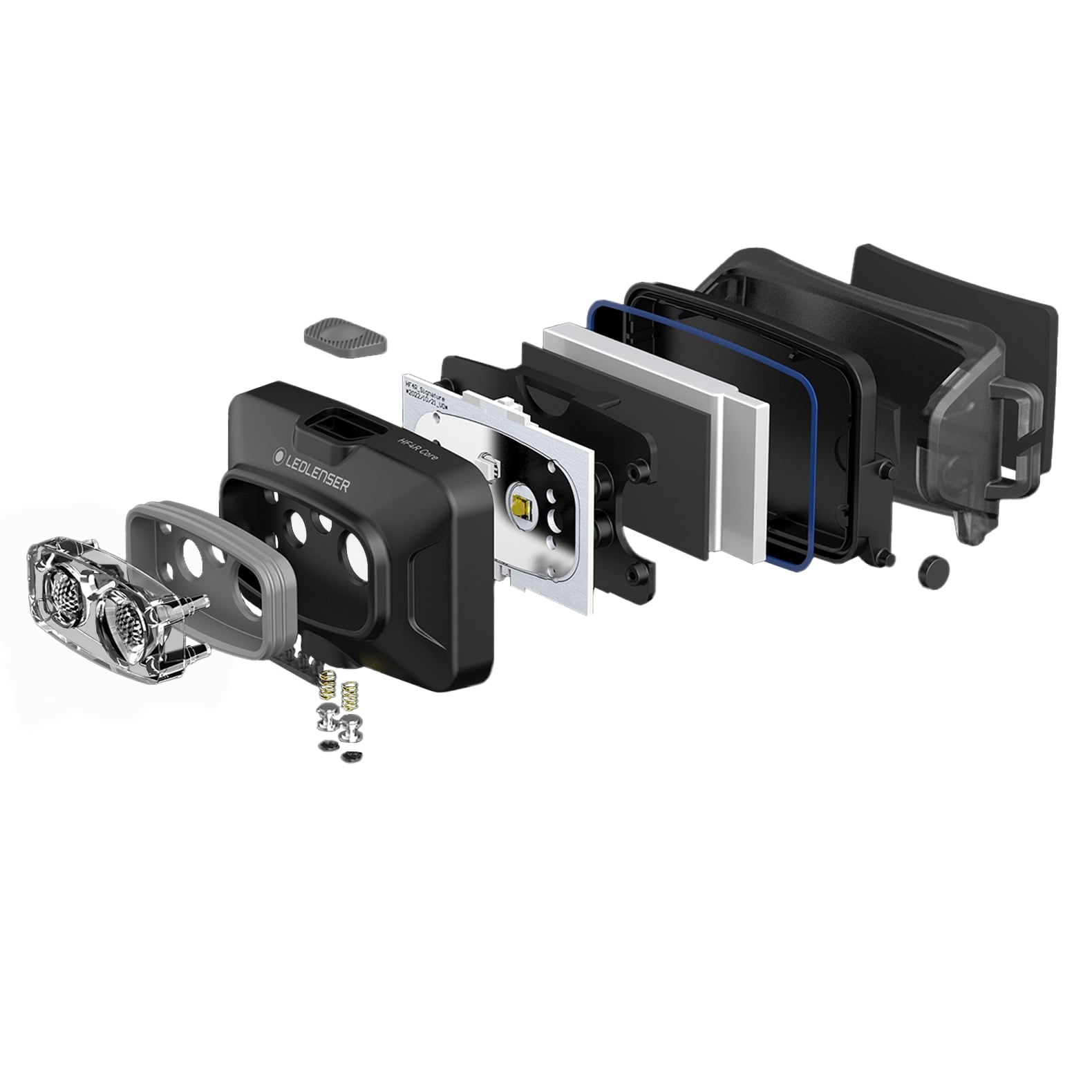 Svítilna čelová Ledlenser HF4R Core Black - 500 lumenů