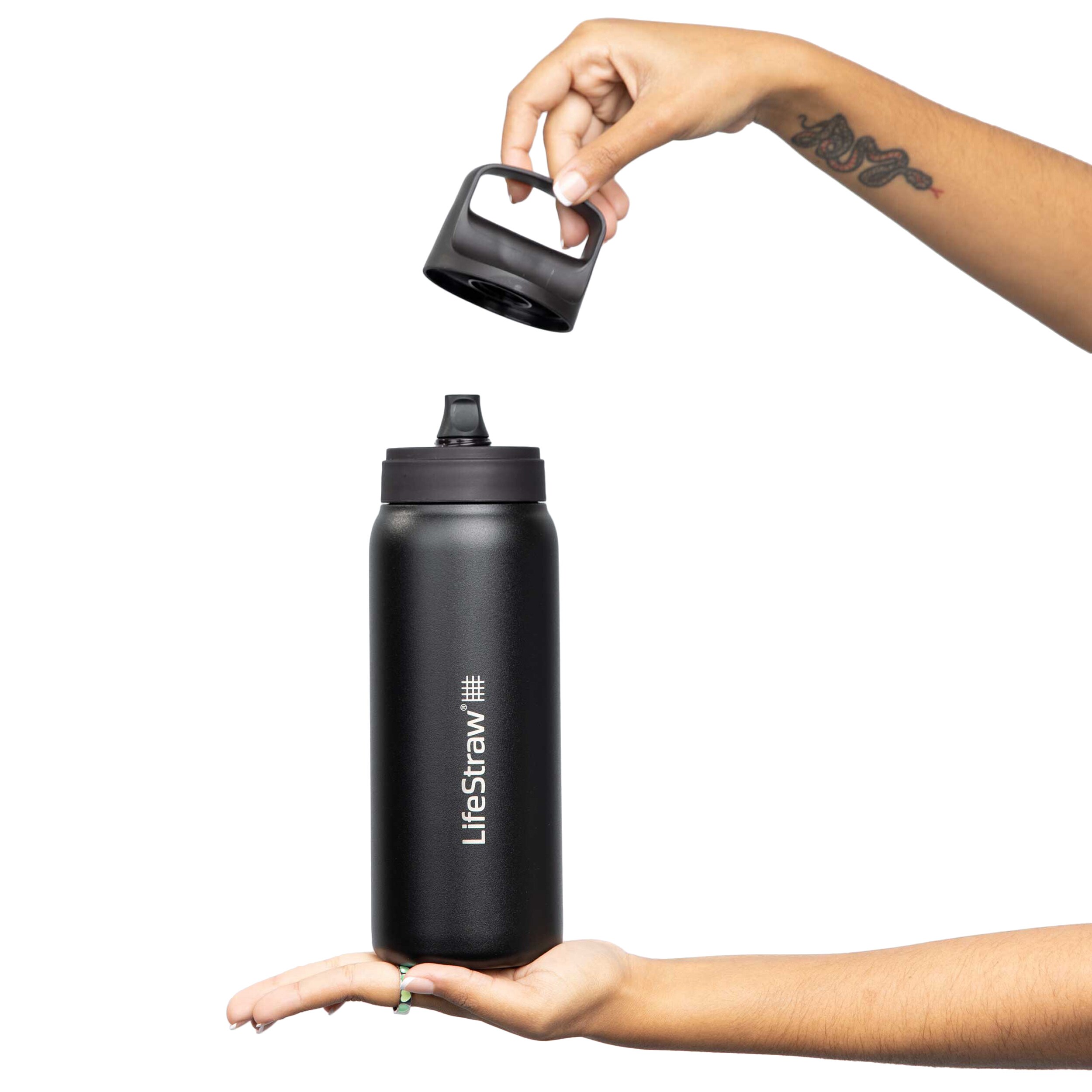Láhev s filtrem LifeStraw Go 2.0 Stainless Steel 700 ml - Nordic Noir
