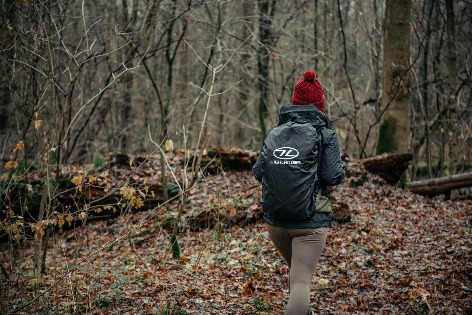 Čepice Highlander Outdoor Beira Lined Bobble Hat - Dark Red