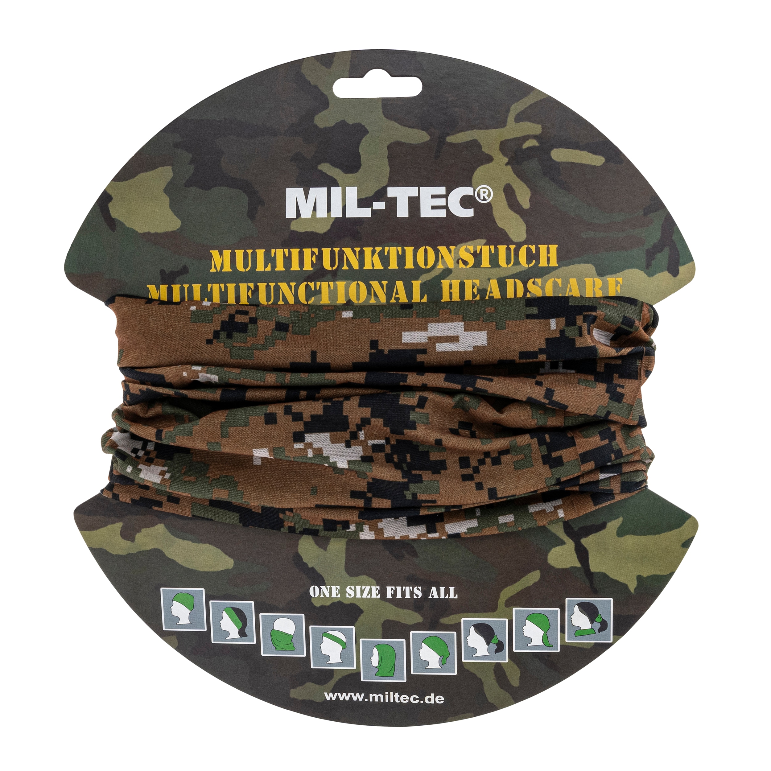 Multifunkční šátek Mil-Tec - Digital Woodland