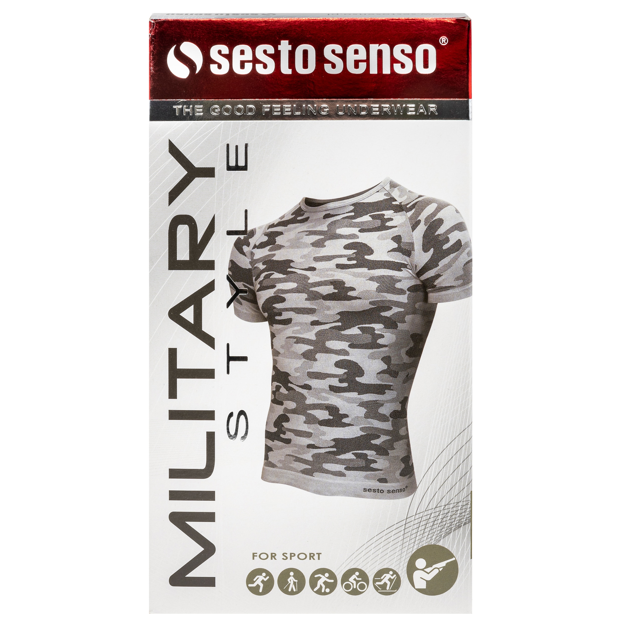 Termoaktivní tričko s krátkým rukávem Sesto Senso Thermo Active - Desert Camo