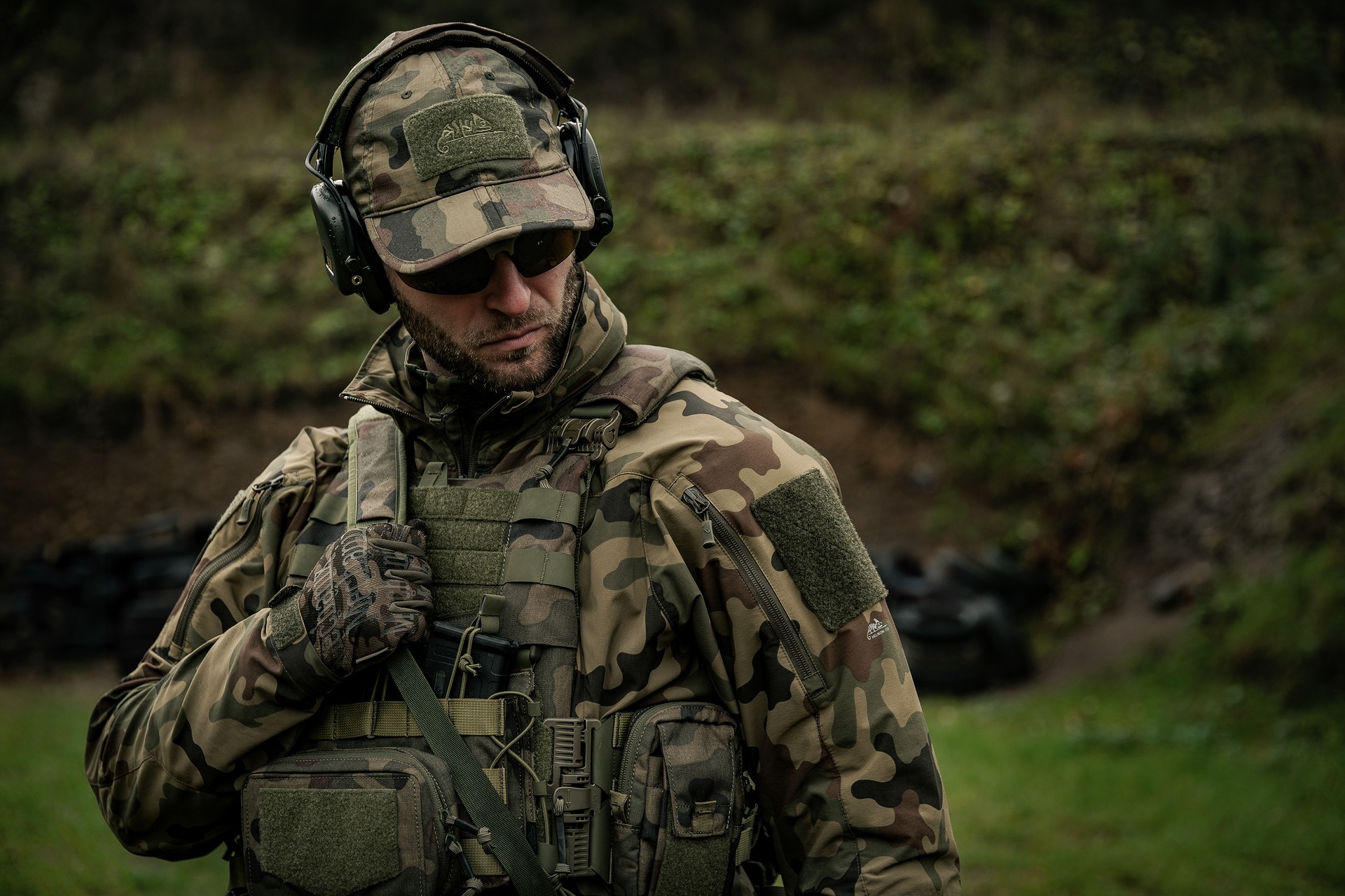 Kšiltovka plus velcro Helikon-Tex Folding PolyCotton Rip-Stop - wz. 93 Pantera PL Woodland