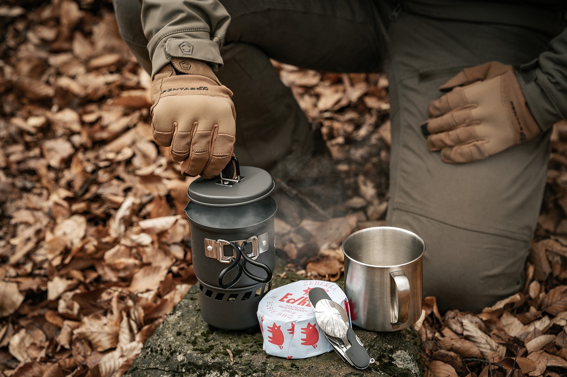 Příborový set Badger Outdoor Camping Steel – Black