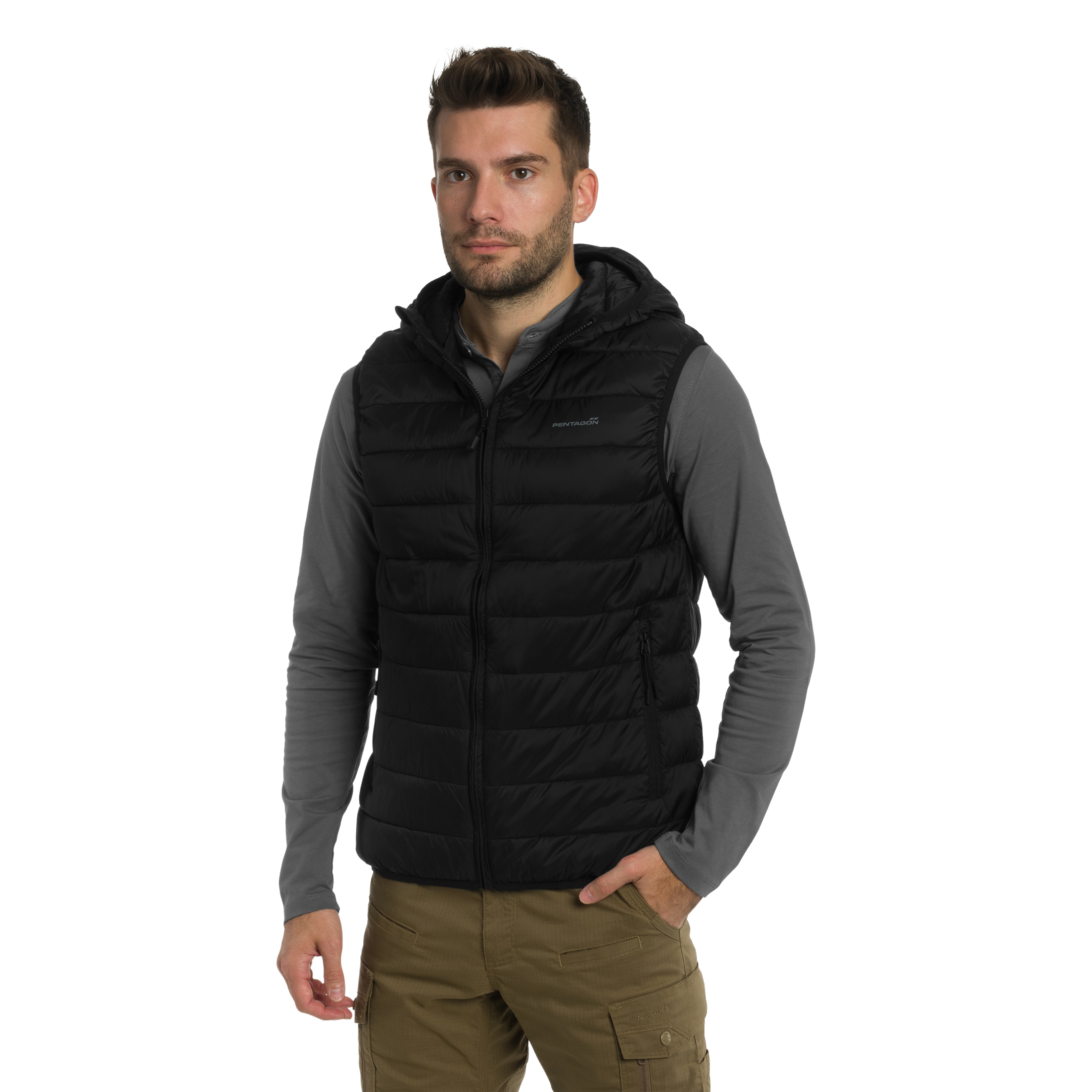 Bezrukávník Pentagon Aurora Hood Vest – Black