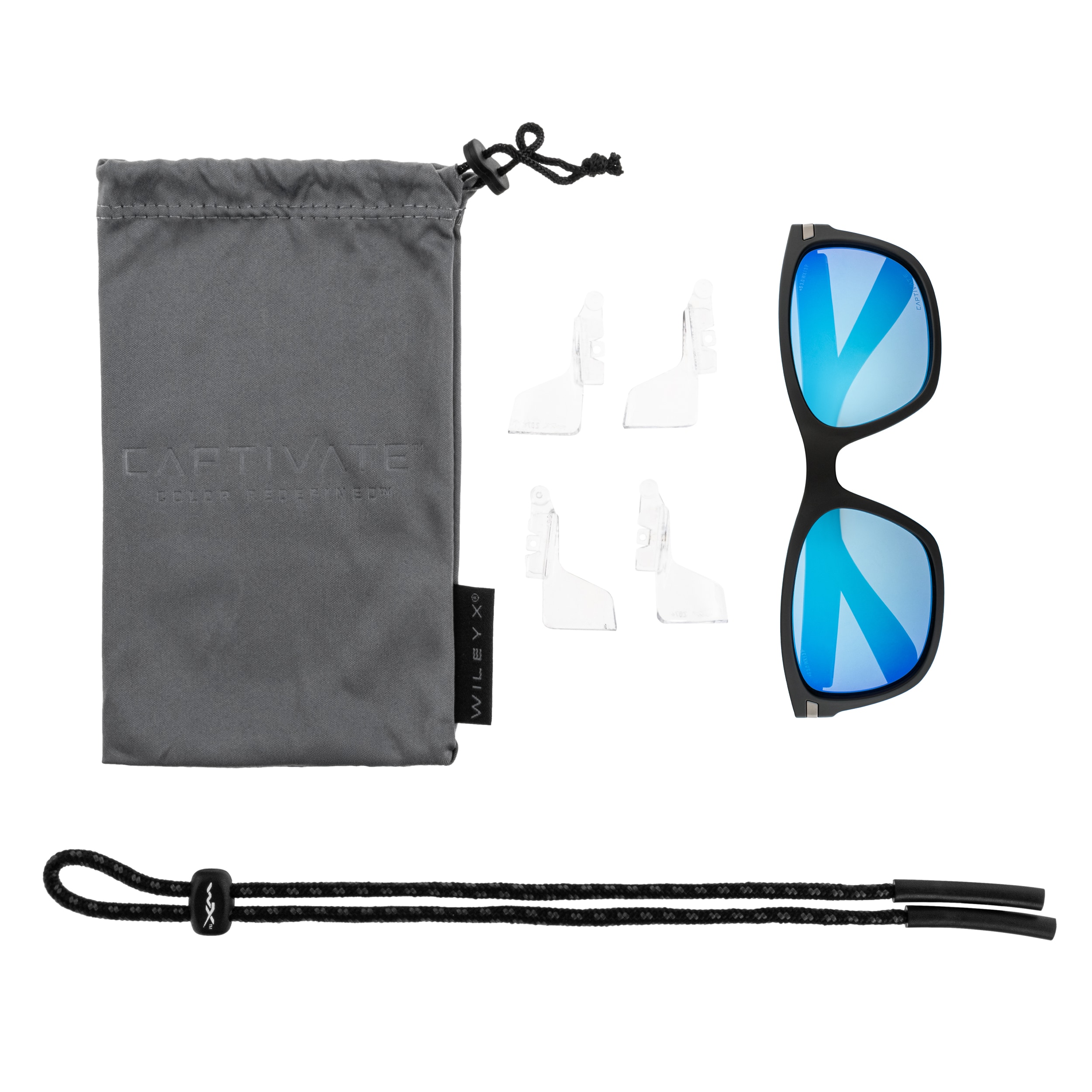 Taktické brýle Wiley X Helix – Captivate Polarized Blue Mirror / Matte Black