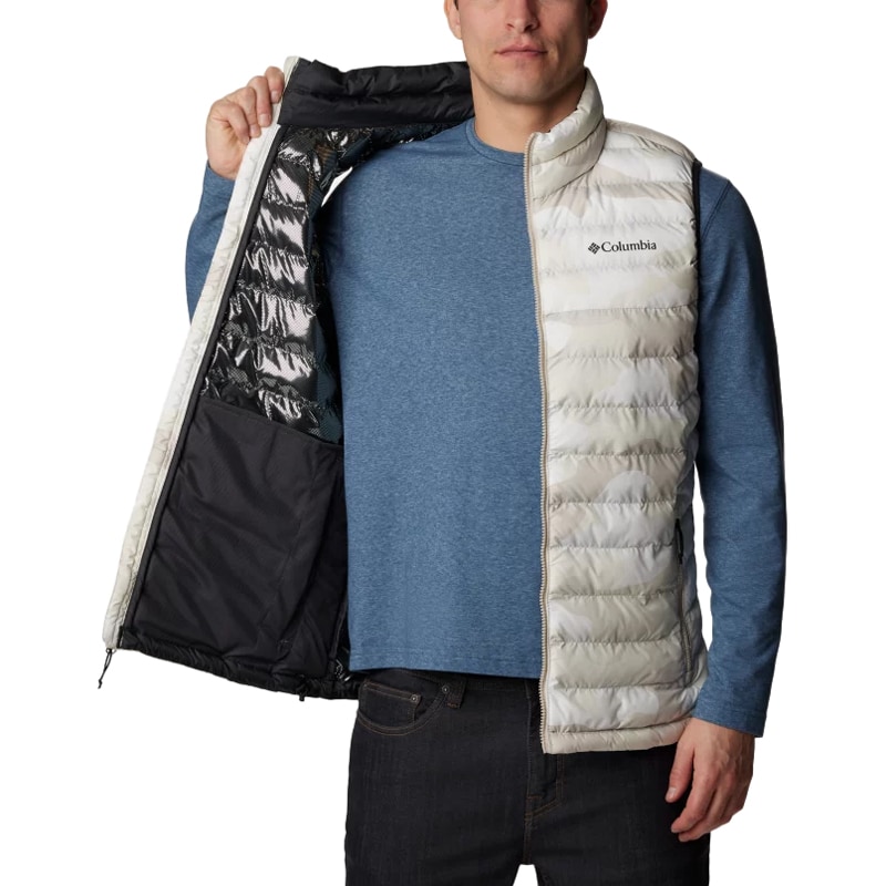 Bezrukávová vesta Columbia Powder Lite Vest – Dark Stone Mod Camo Print