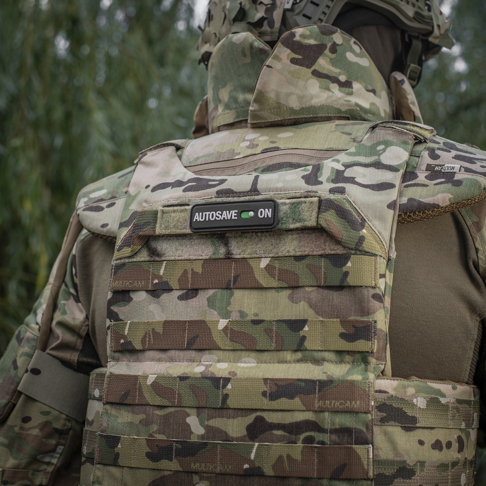 Nášivka M-Tac AUTOSAVE ON PVC - Black