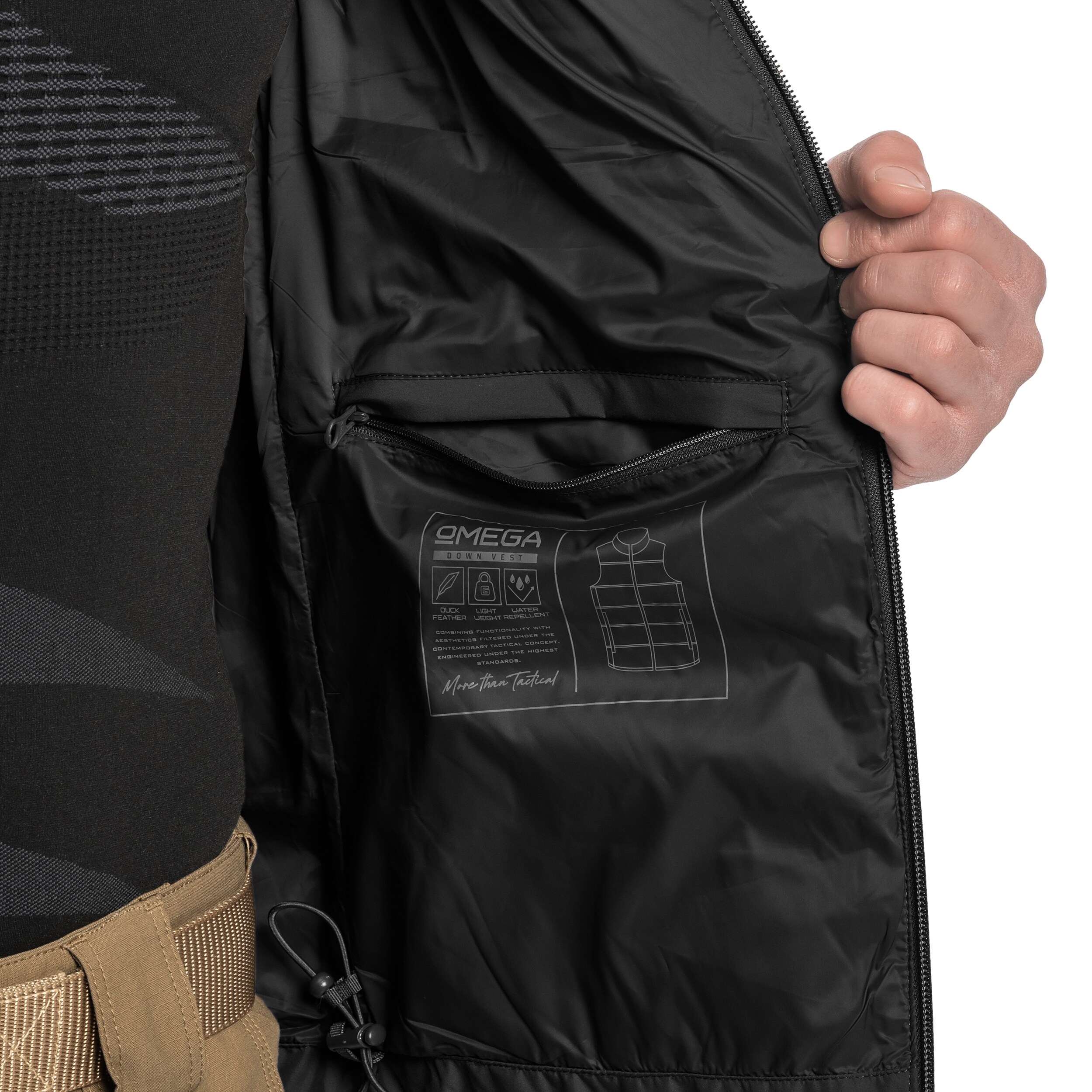 Bezrukávník Pentagon Omega Down – Black