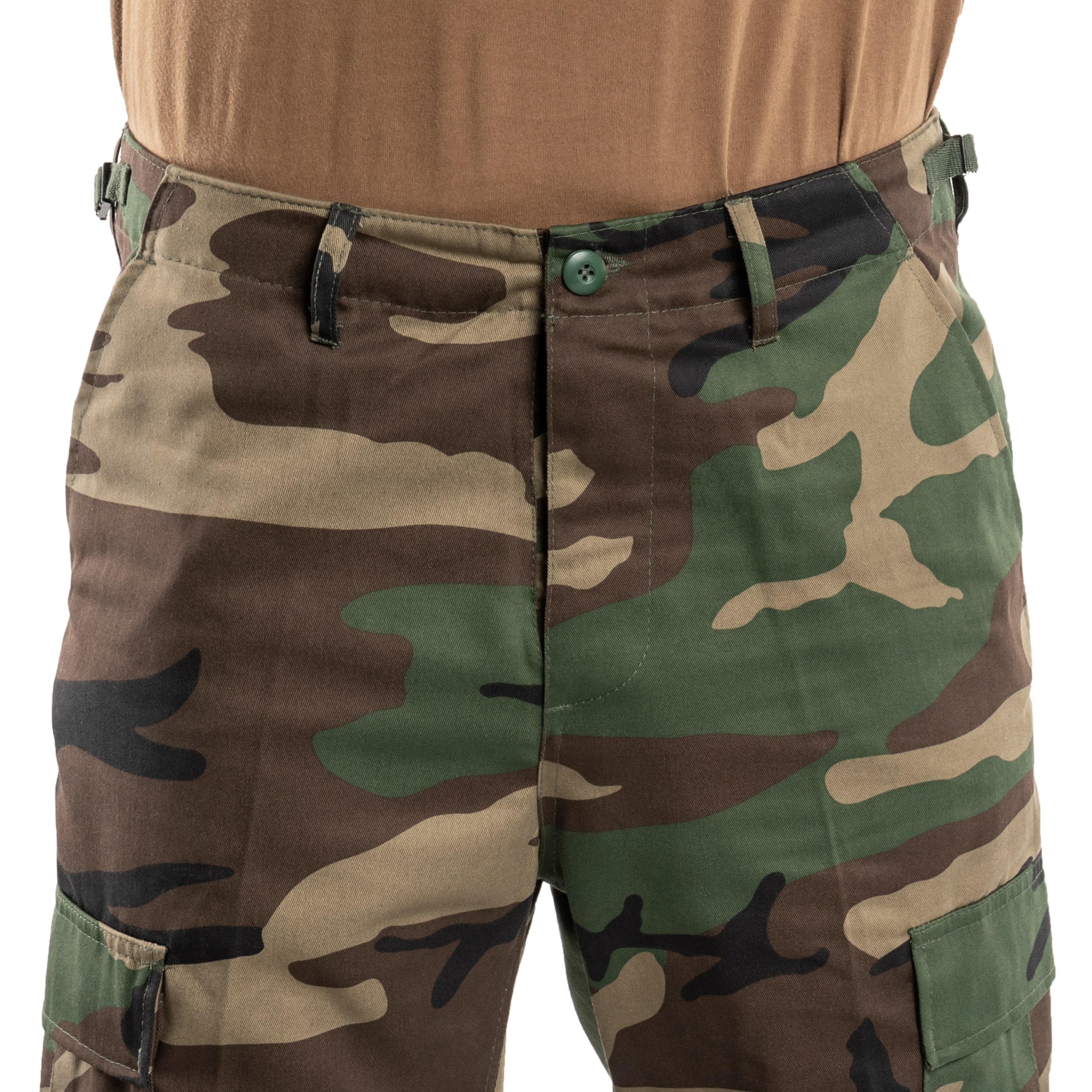 Vojenské kalhoty MFH zesílené US Combat BDU –  Woodland